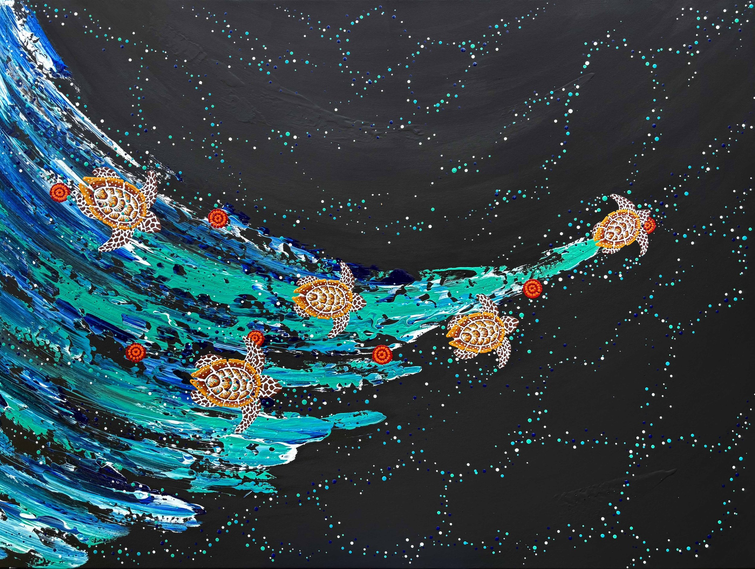 Milbi Designs Anthony Walker Aboriginal Art Seven Sister Song Cycle Jan 2026 122 x 92.jpeg