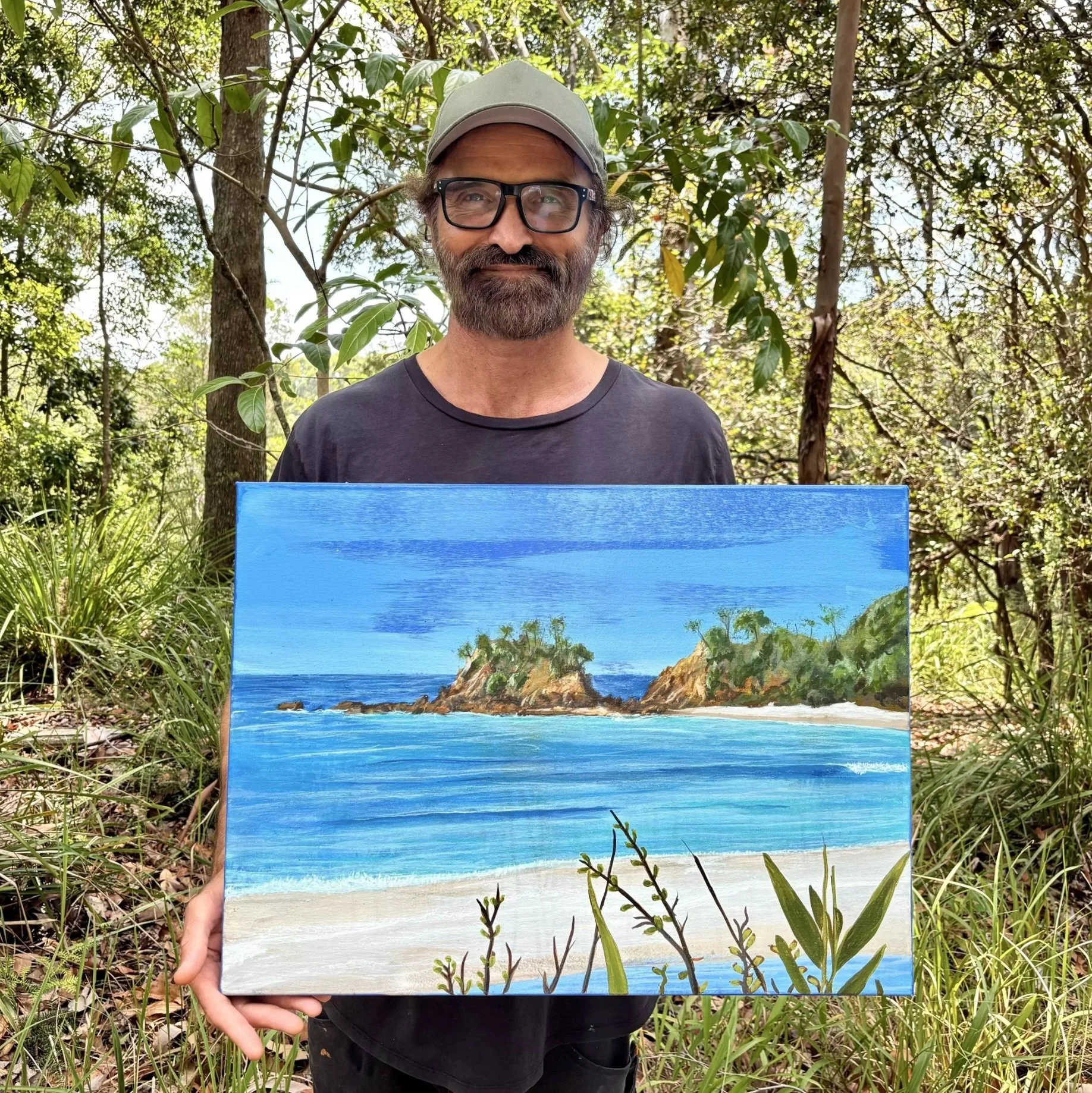 Anthony Walker Milbi Designs Aboriginal art Cavanbah w artist.jpeg