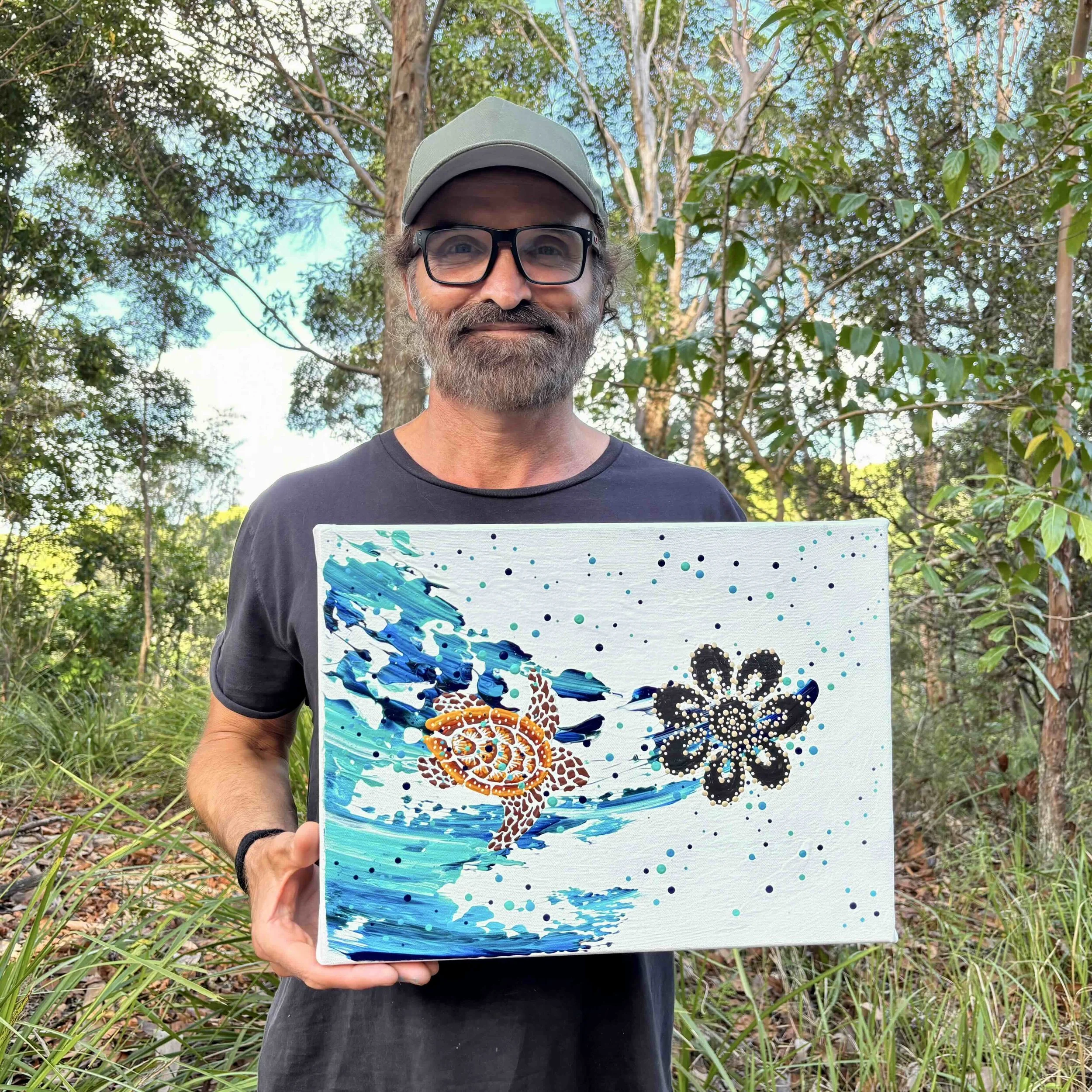 Turtle Increase Song Cycle - Aboriginal Art - Anthony Walker - Milbi Designs - 31x41 jan 2026 2 w artist.jpeg