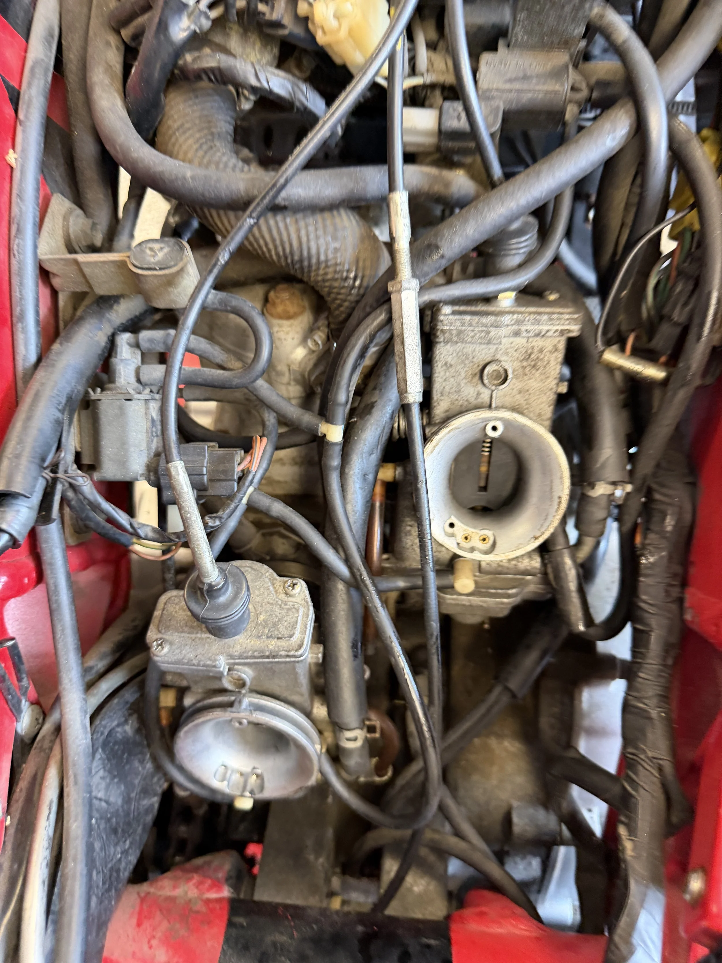 a lot of plumbing. Needs a good clean too. 