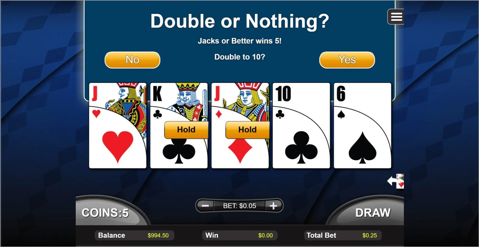 SlotoCash Double Up Feature