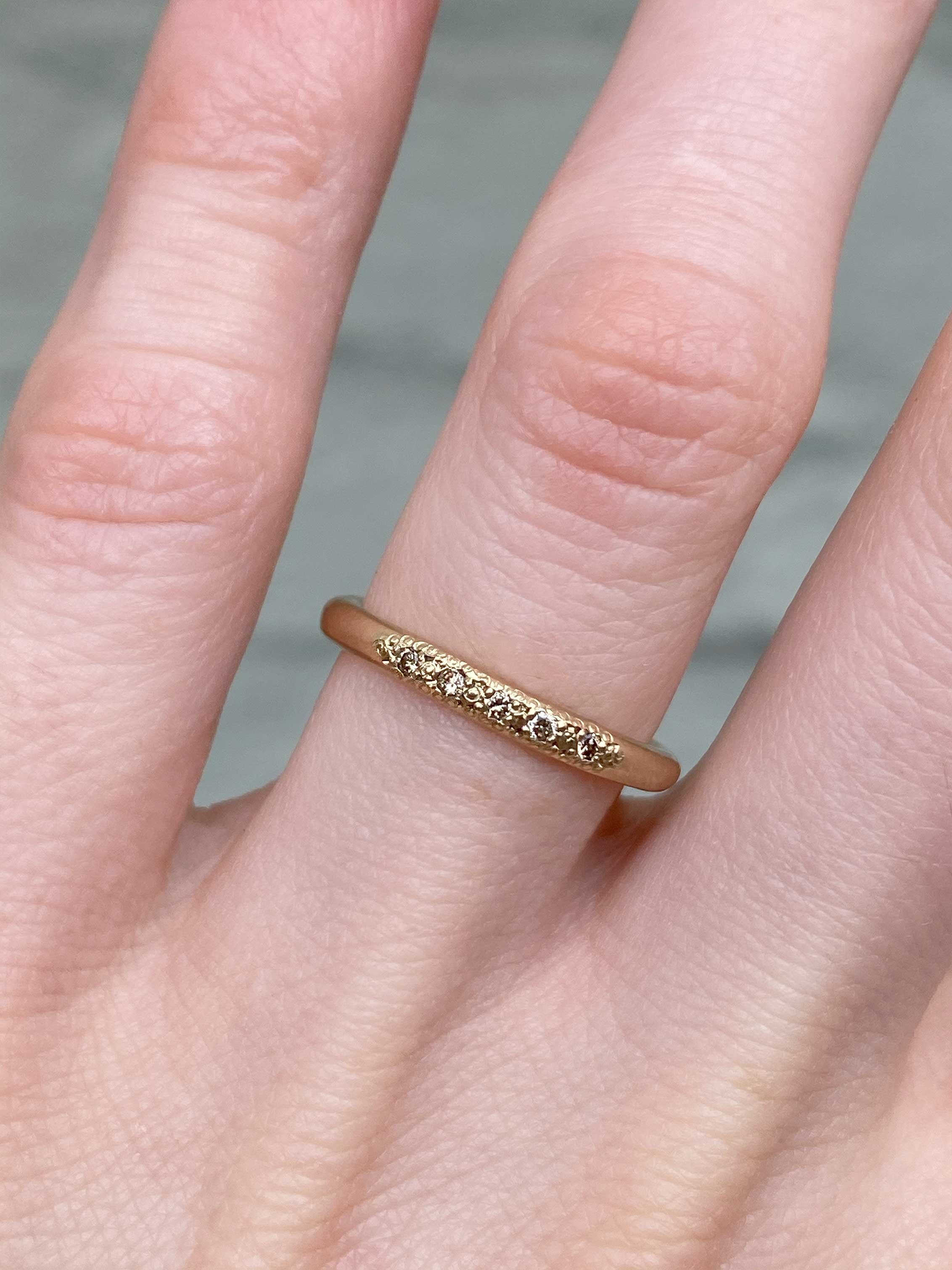 Andes Ring (5 Gems) - Champagne Diamonds and Gold (Ready to Ship)