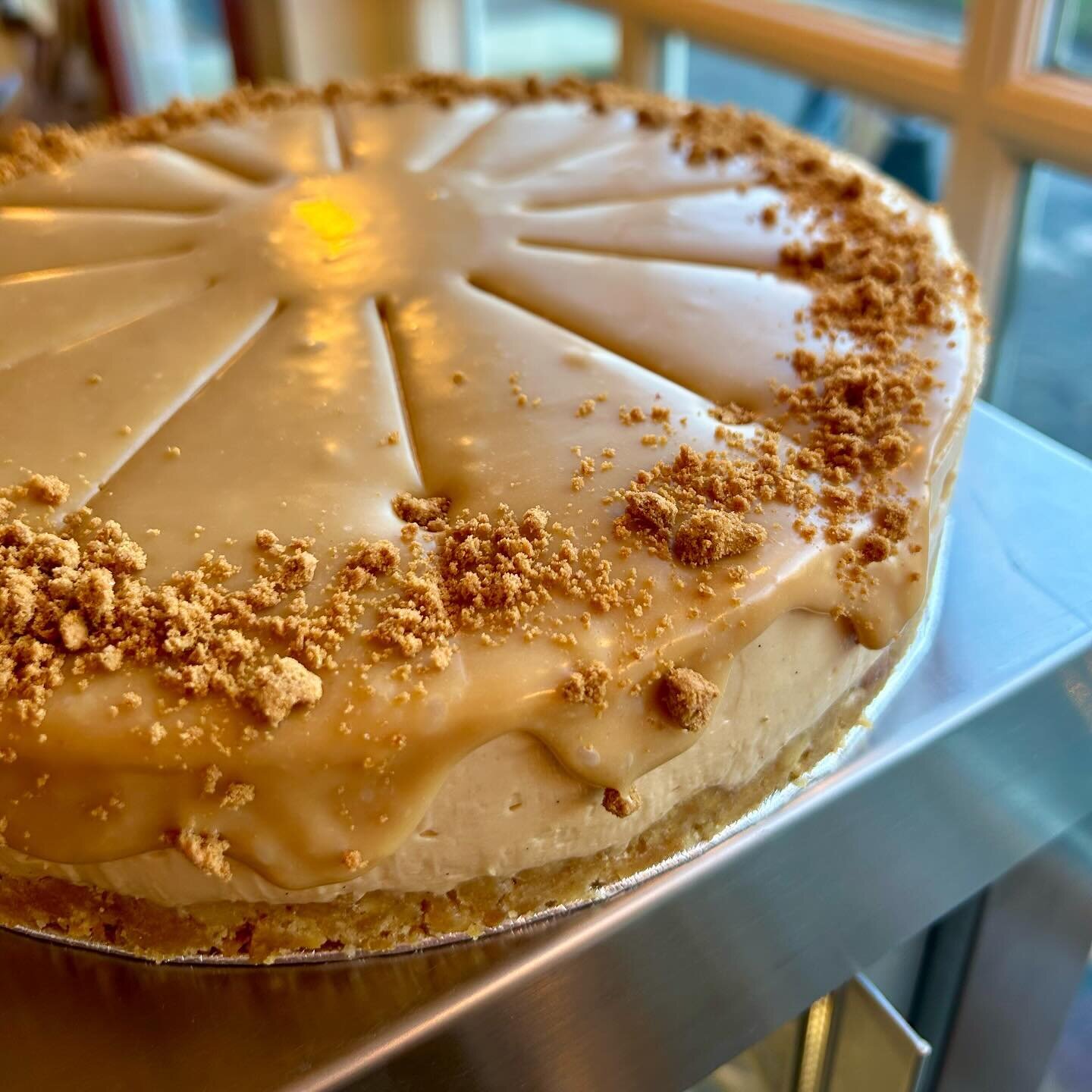 Biscoff white chocolate cheesecake anyone? Buttery biscuit base, biscoff cheesecake, biscoff white chocolate ganache and biscoff crumble! Could there be any more biscoff? 😂

This one won&rsquo;t be around long so get it while you can!