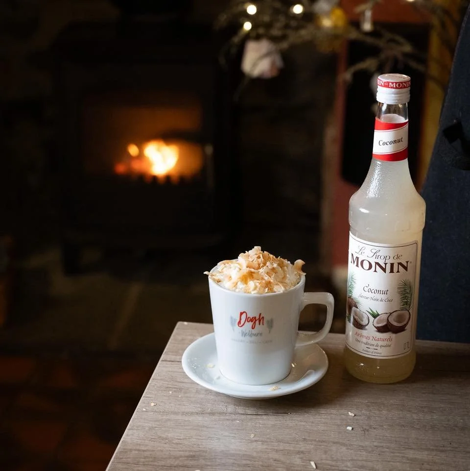 Is a bounty your favourite in the Celebrations box? Then this one&rsquo;s for you! Our signature hot chocolate, with coconut syrup, cream, marshmallows &amp; toasted coconut flakes. It&rsquo;s just like a bounty, but drinkable! Don&rsquo;t knock it t