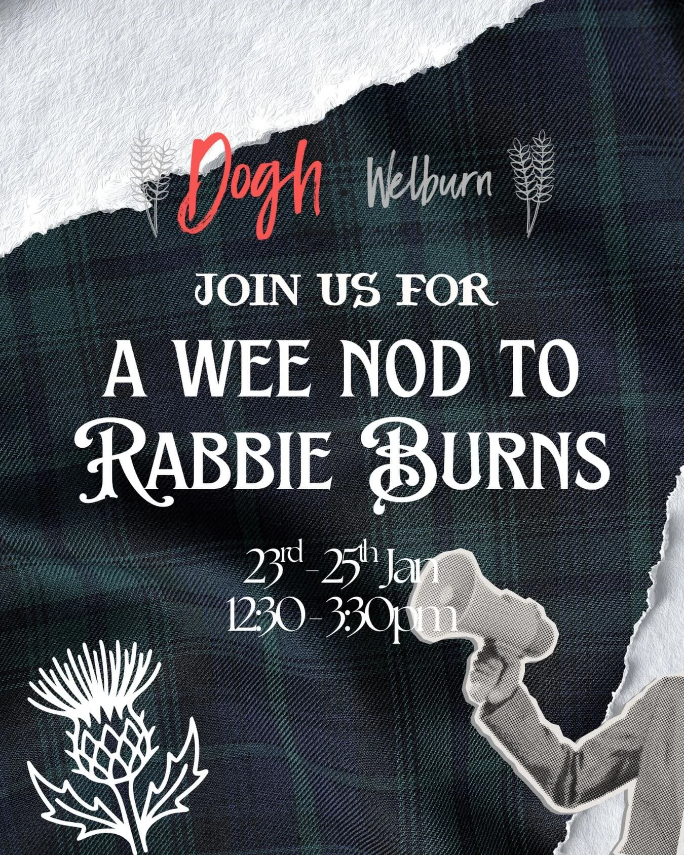 We&rsquo;re honouring Rabbie (Robert) Burns and giving a wee nod to Scottish flavours next weekend 🏴󠁧󠁢󠁳󠁣󠁴󠁿

Join us @dogh.welburn for a 2 Course Set Lunch menu of Haggis, Neeps, &amp; Tatties with an indulgent Drambuie cream, followed by a Sco