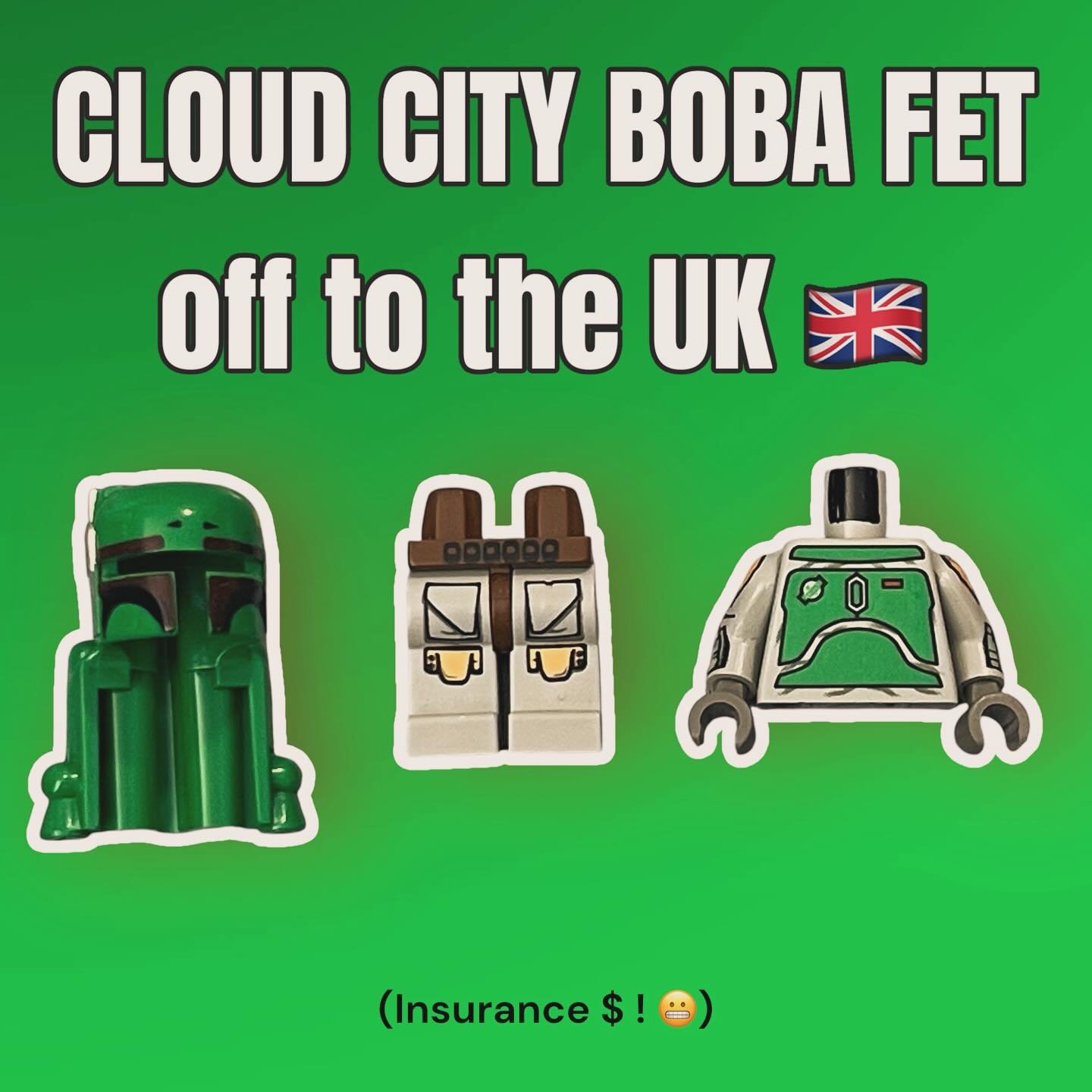 Boba comes, Boba goes
#bricklink #cloudcitybobafett #bobafett #starwarslego #legostarwarsminifigures #starwars #fullyinsured #brickgeekshop