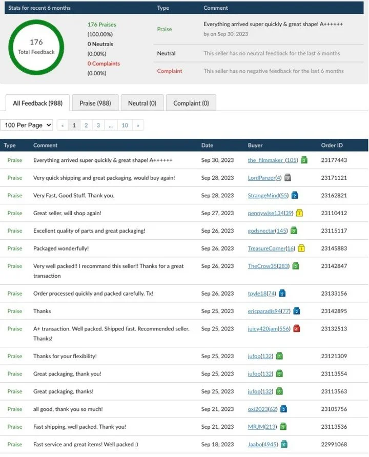Purchase with confidence!  Every order is treated with care, and every package goes out with your satisfaction guaranteed. 
.
.
#tootoot #tootingmyownhorn #bricklink #positivefeedback #lego #afol #legosale #brickgeekshop