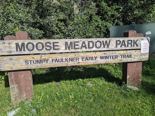  Sign for the Moose Meadow Park 