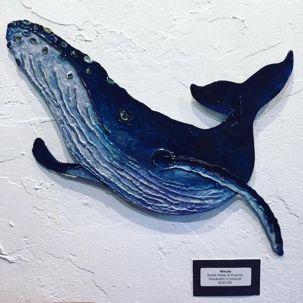  A whale wall hanging in Girdwood Center for Visual Arts  