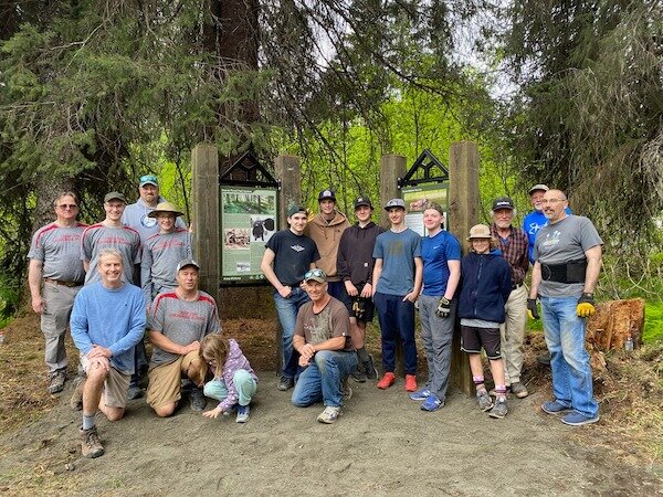  KMTA Trail crew taking a group photo 