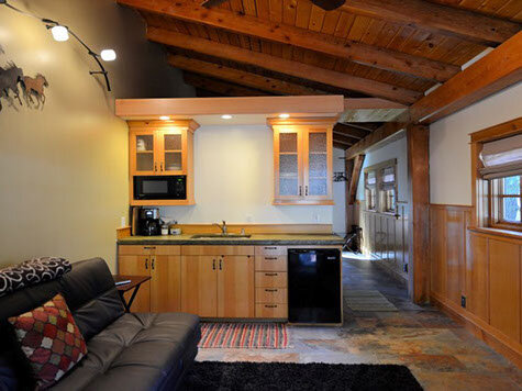  A kitchen in one of cottages at the Carriage House 