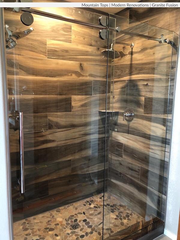  A shower surround designed by Mountain Top Countertops 