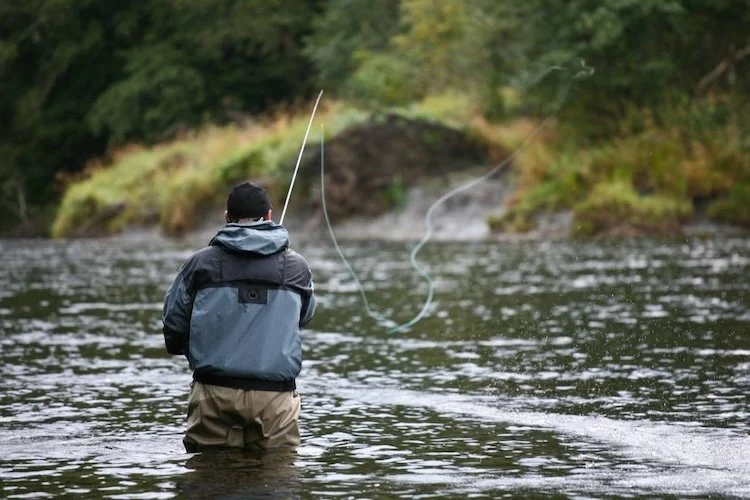  A fisherman on Bird Creek 
