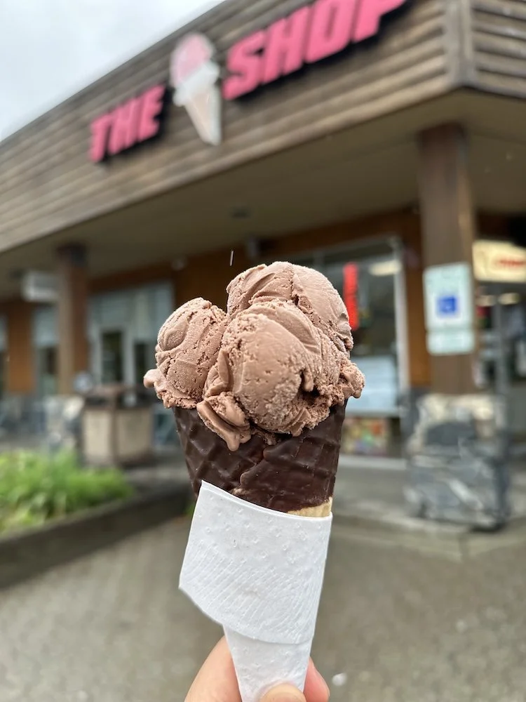 Ice Cream in a cone from The Ice Cream Shop