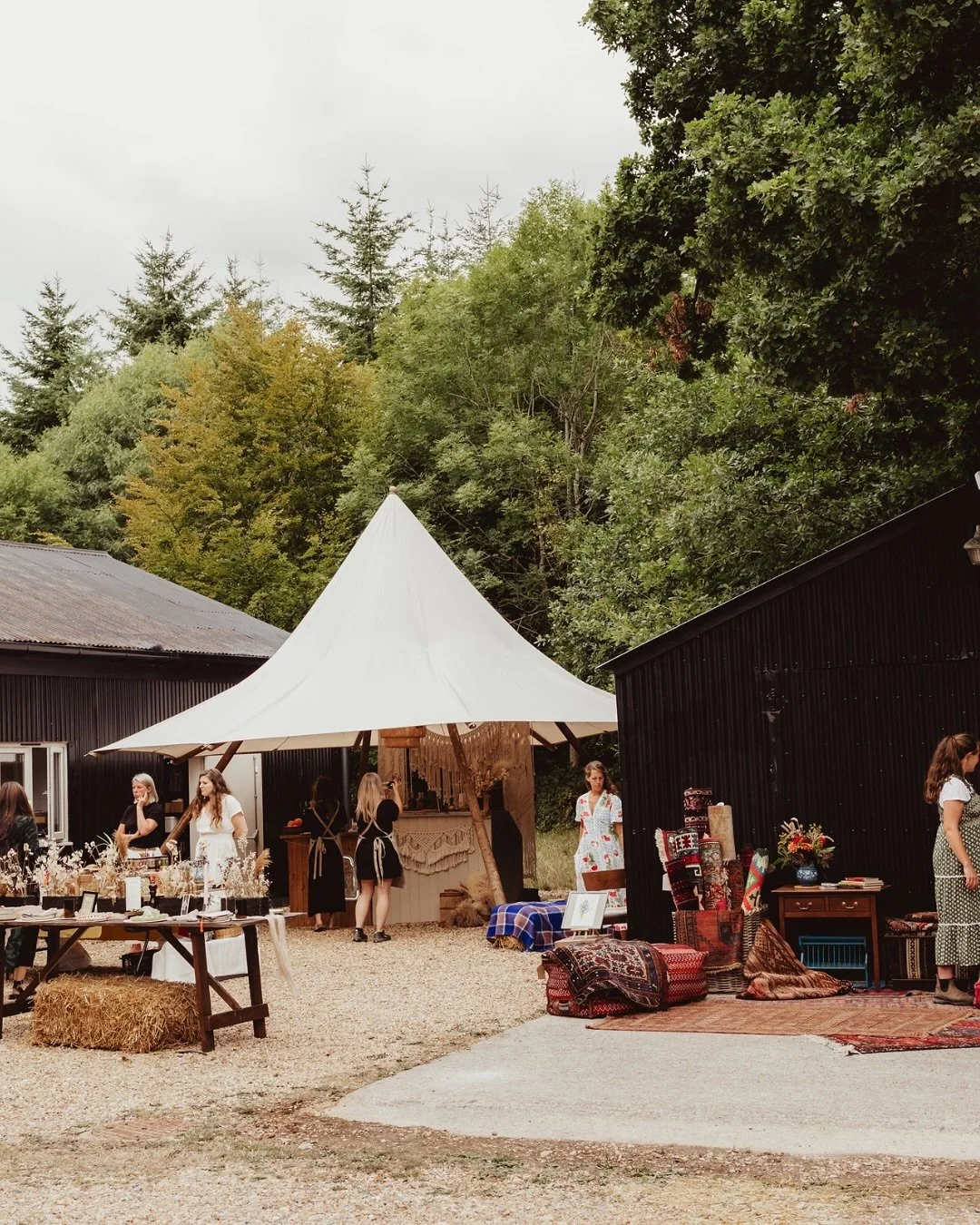 Woods and barns and old friends and new. The Harvest Open Day last Saturday, captured by my sister @beyondthebrambles 🌾 (a small batch of Prairie Candles are available via @oldgreenstudio)