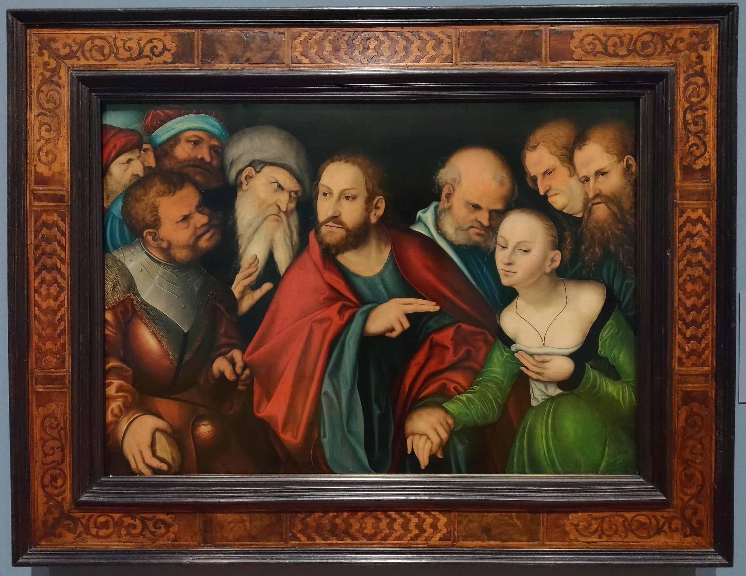 E- painting covered  Title: Christ and the Adulteress  Artist: Lucas Cranach The Elder  #3694