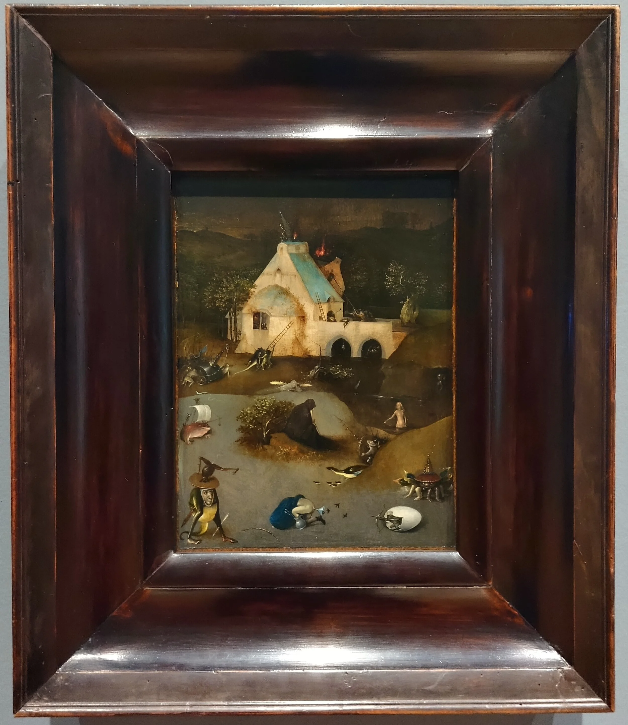 K- painting covered  Title: The Temptation of Saint Anthony  Artist: Follower of Hieronymus Bosch  #28287