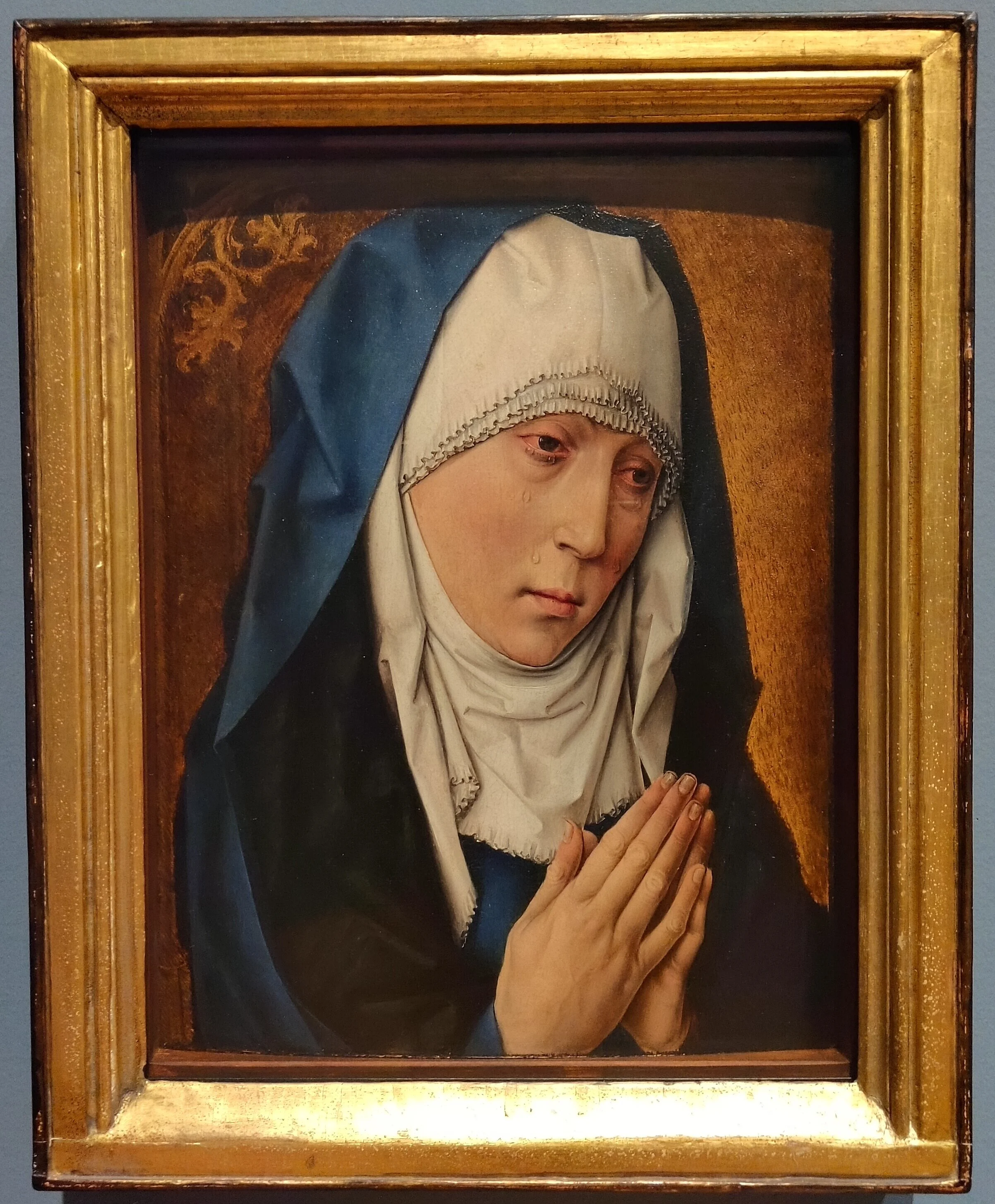 M- painting covered  Title: Diptych of the Sorrowful Mother and Christ Crowned with Thorns  Artist: Workshop of Dieric Bouts  #36824.1-2