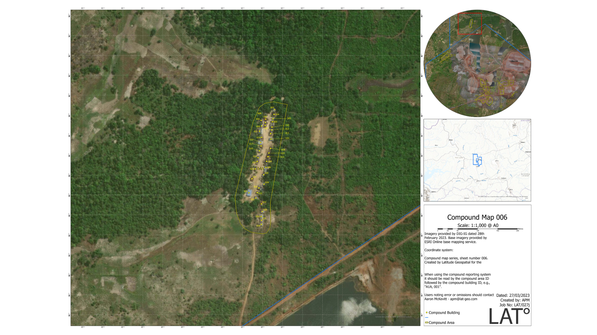 GIS product assisting security services on a mine site