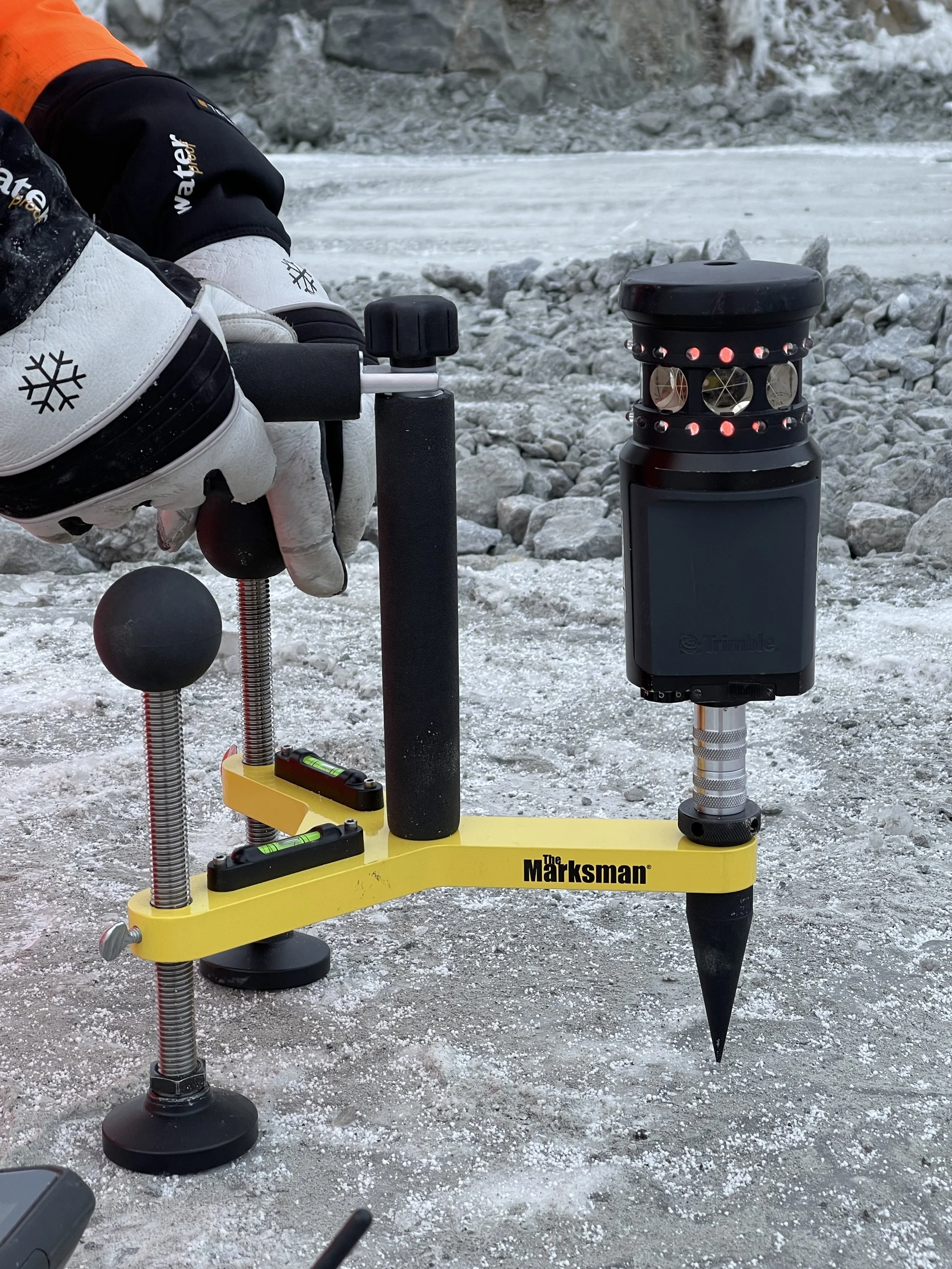 Setting out services using Marksman and Trimble equipment