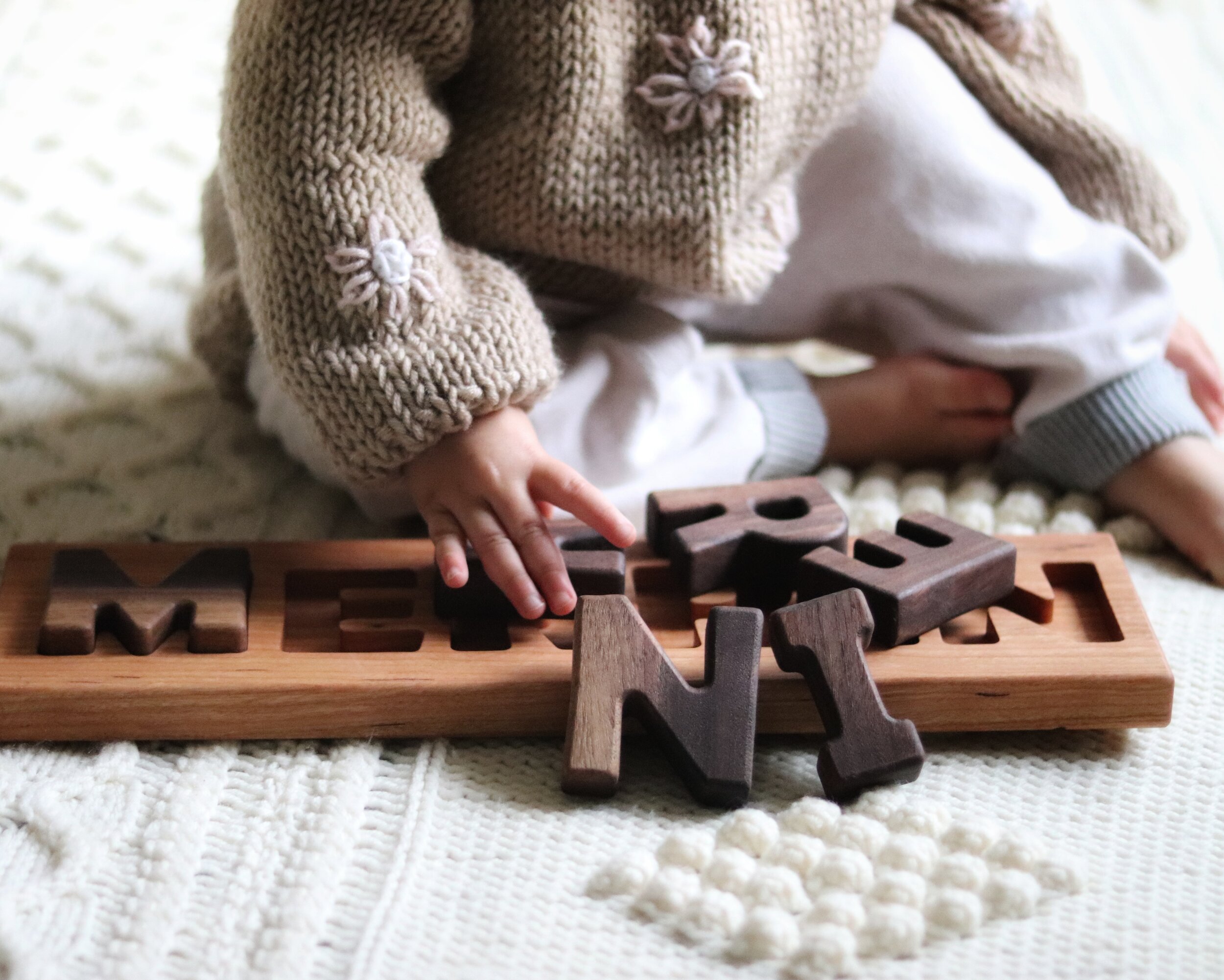 Toxin Free Handcrafted Wooden Name Puzzle