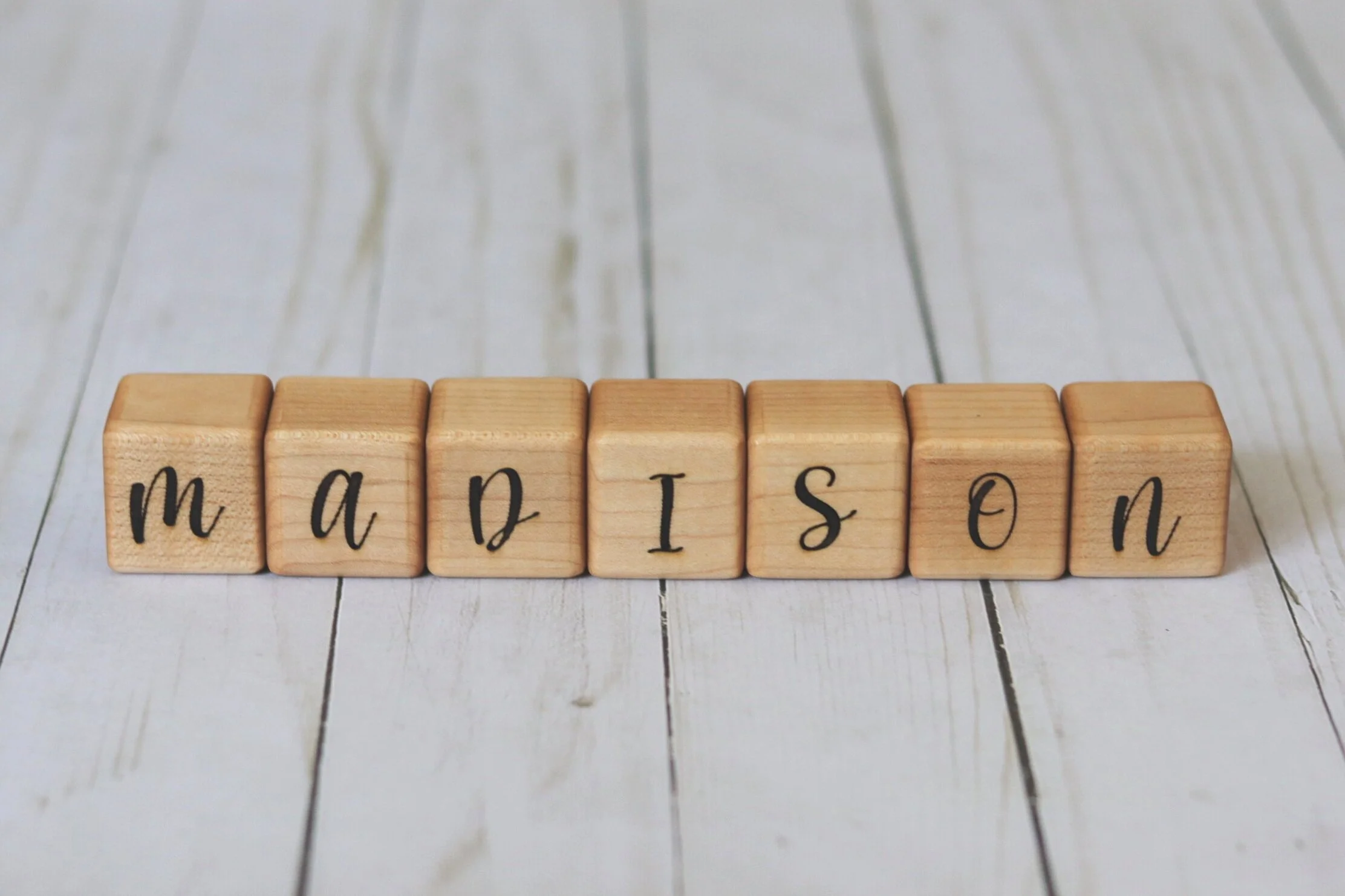 Custom name wooden blocks