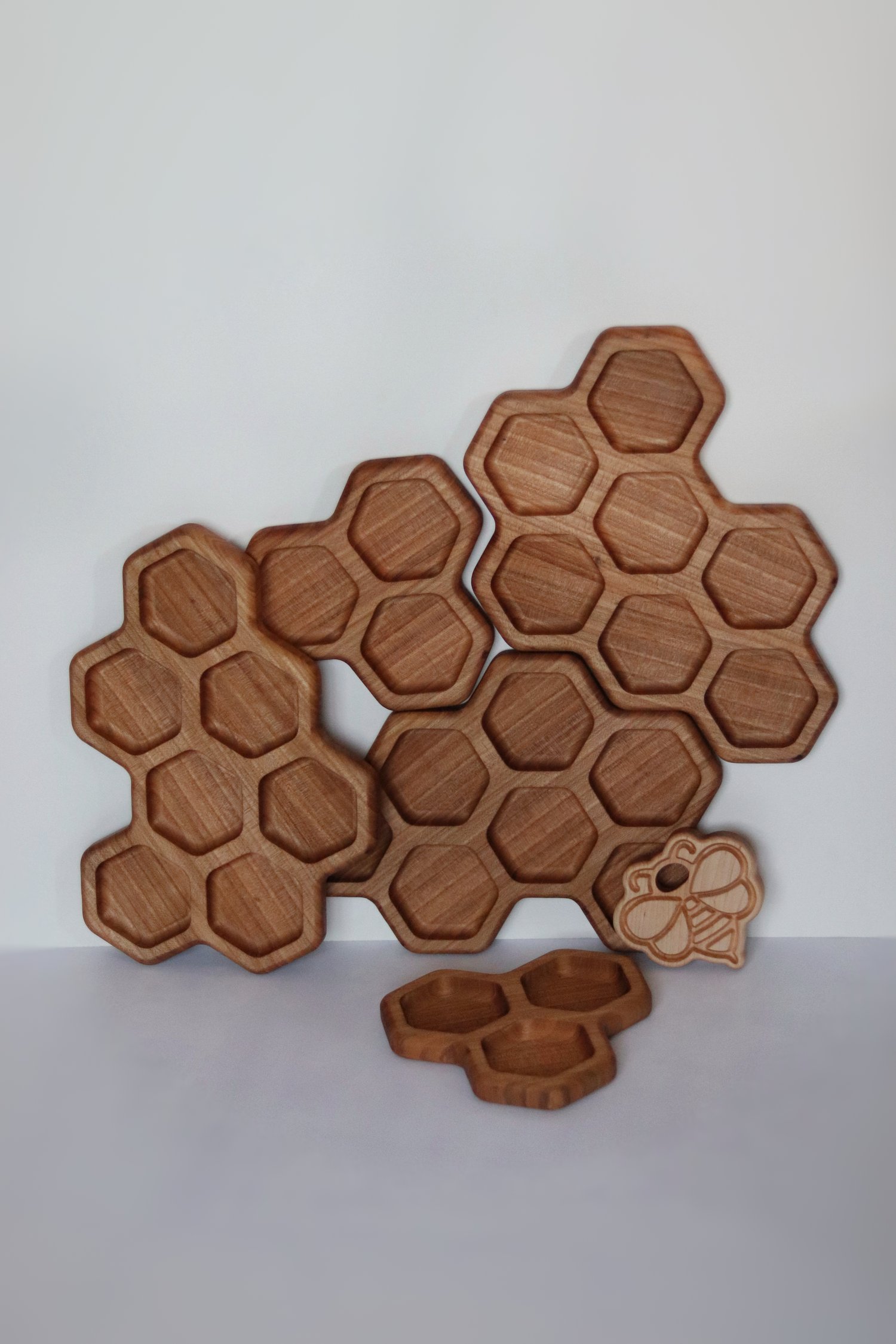 Honeycomb Trivet, Honeycomb Tray, Hot Plate, Wooden Sorting Tray