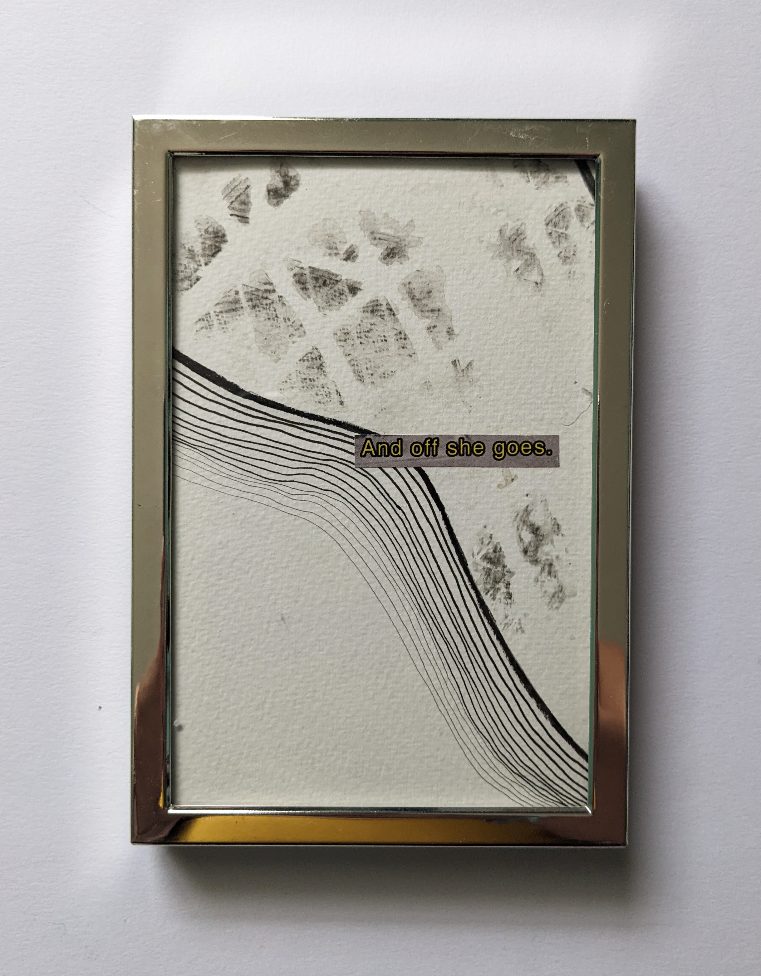 And Off She Goes // 4"W x 6"H