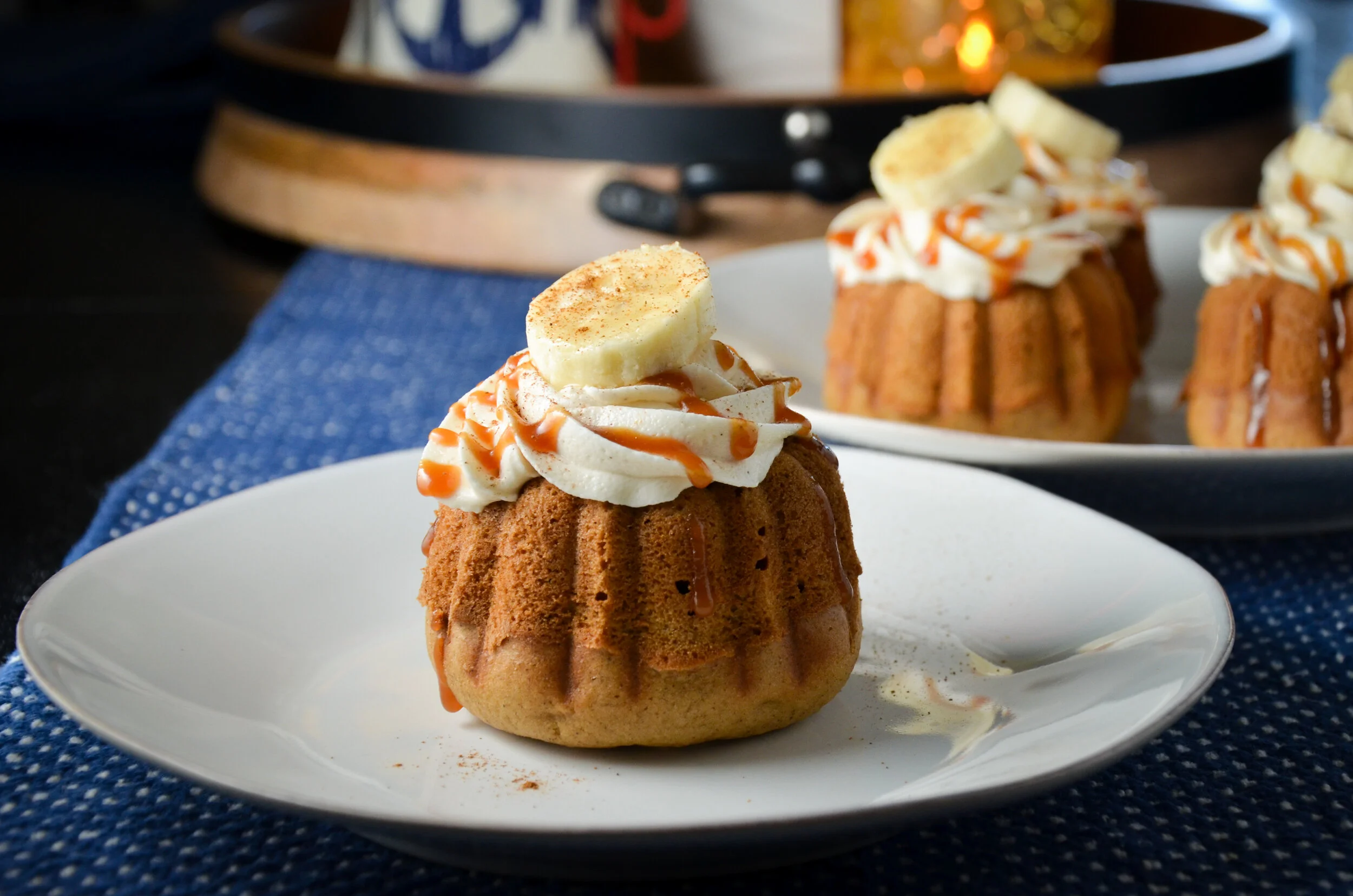 MINI BANANAS FOSTER BUNDT CAKES WITH CARAMEL BUTTERCREAM — COCOHAUS KITCHEN