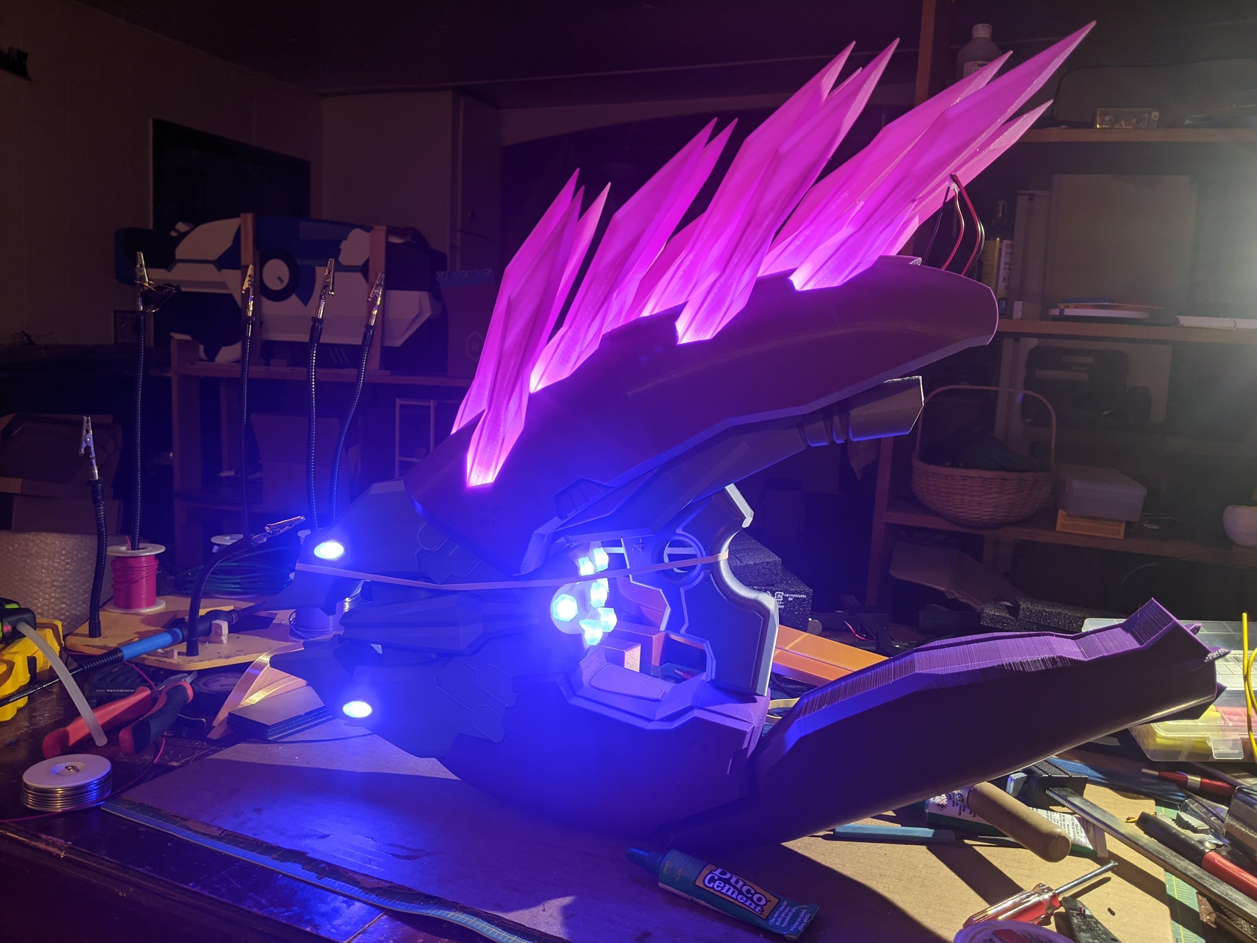 Final assembly lit up