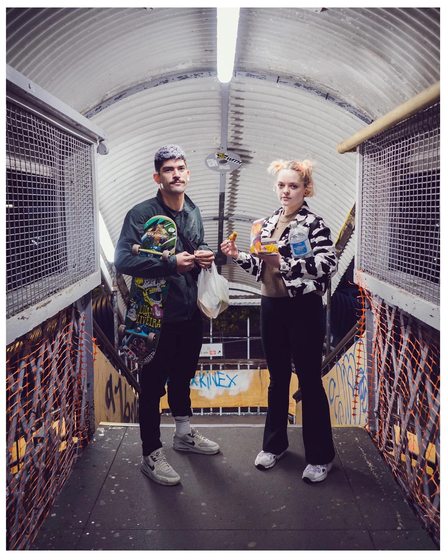 Frank and Rachel
This is about the fifth portrait on this bridge. I just so happen to pass the best people when I cross back into Penge. Even better when they are stuffing their faces full of chicken. Most people get embarrassed with food in their mo