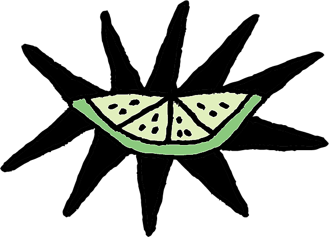 with lime.