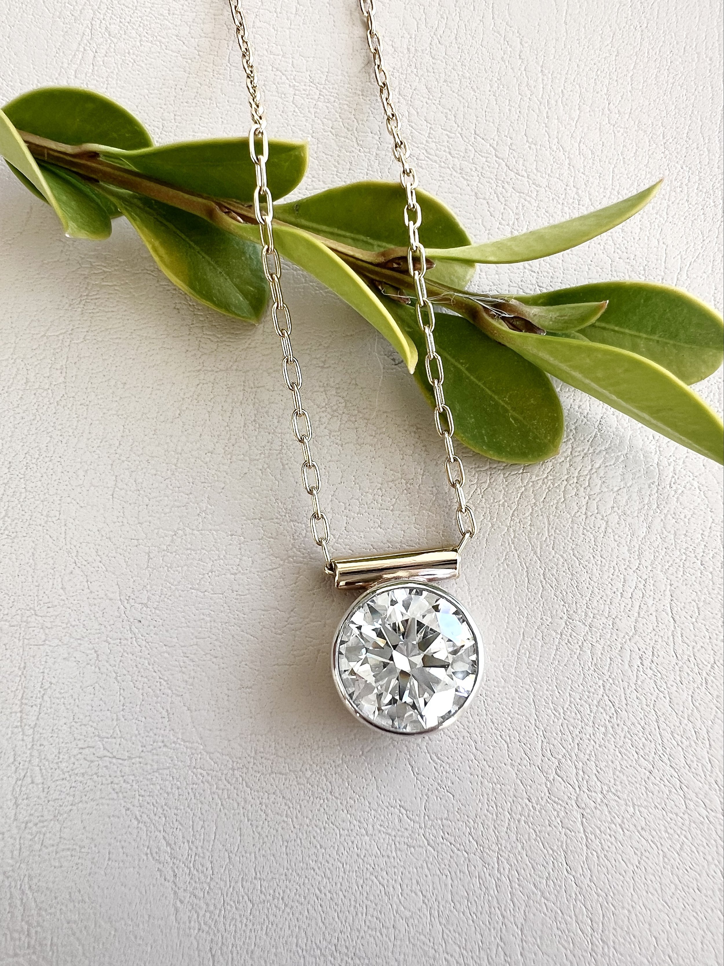 4.09 Carat Diamond Solitaire Necklace