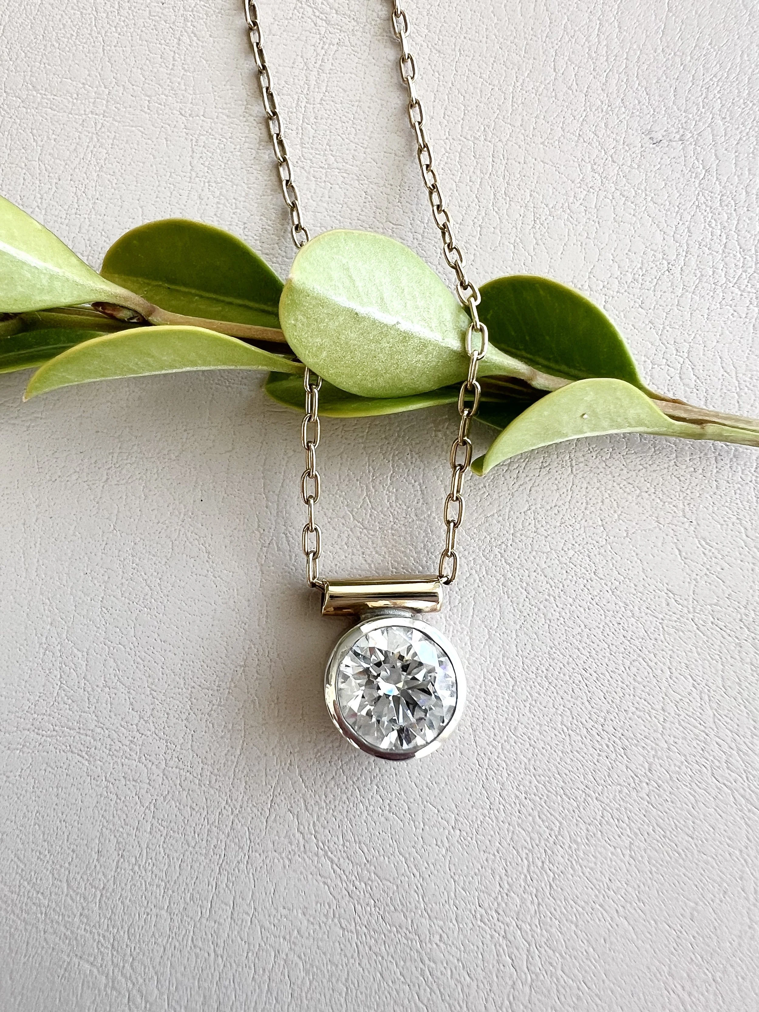 2.02 Carat Diamond Solitaire Necklace