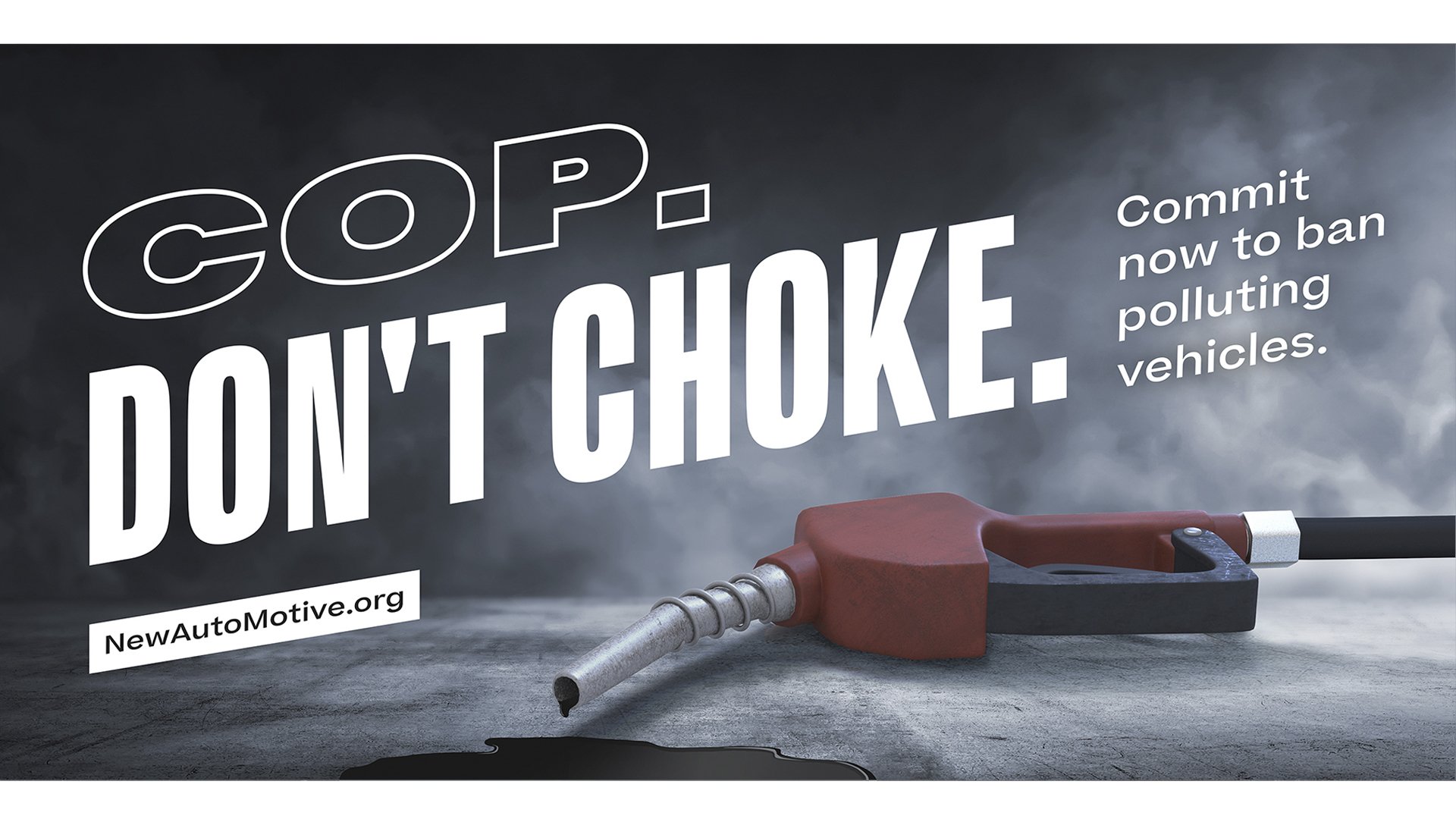 COP26 billboard design for New AutoMotive