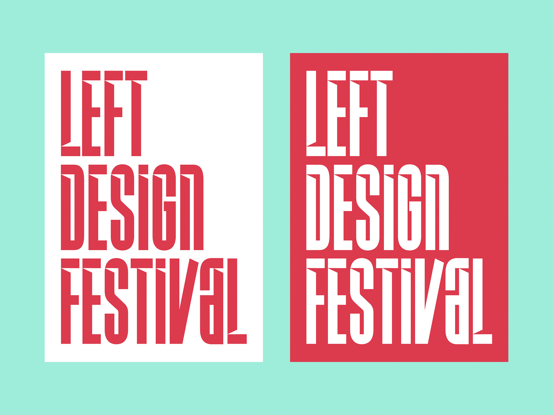 Left Design Festival typographic posters