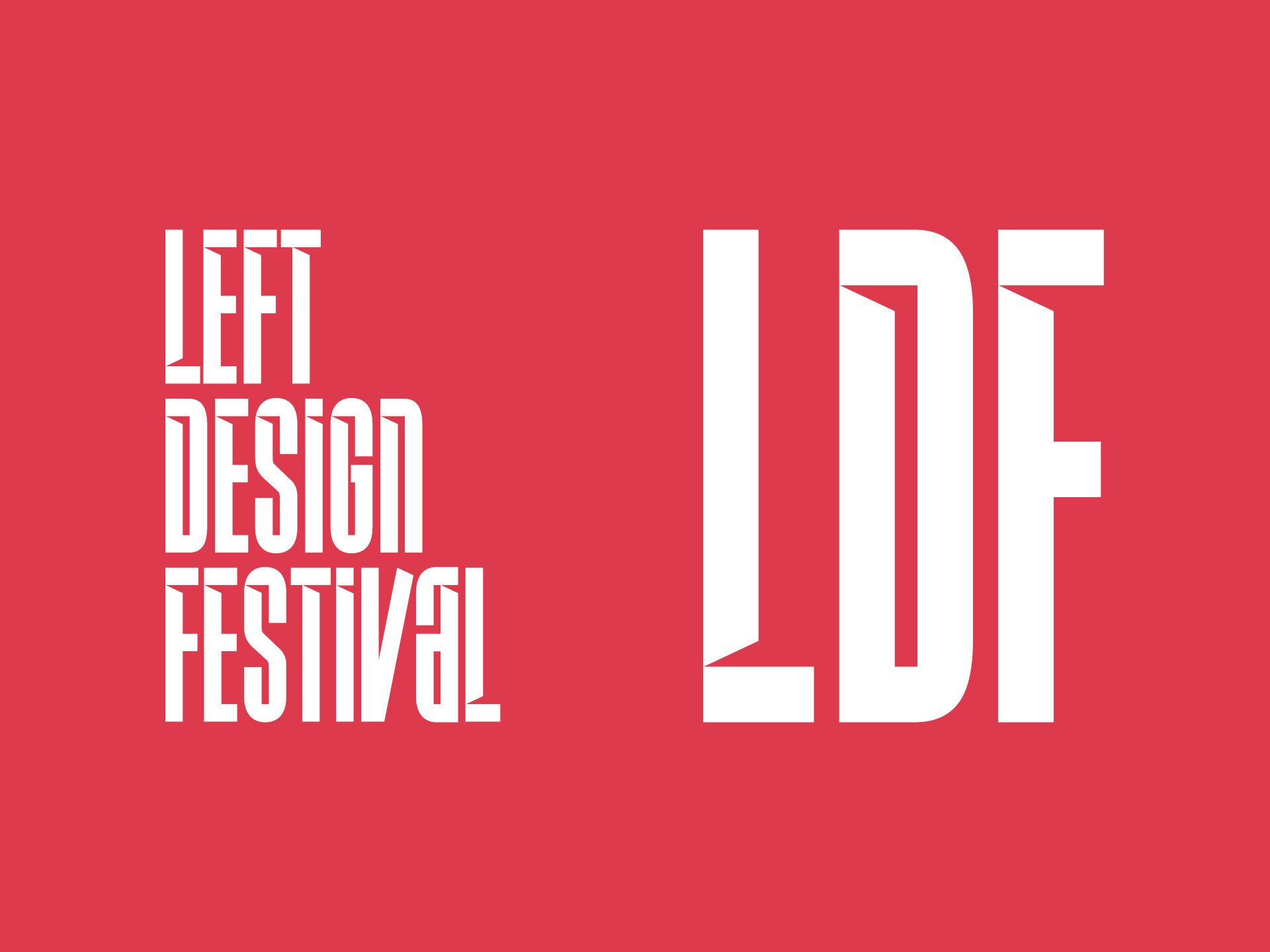 Left Design Festival logos and brand identity