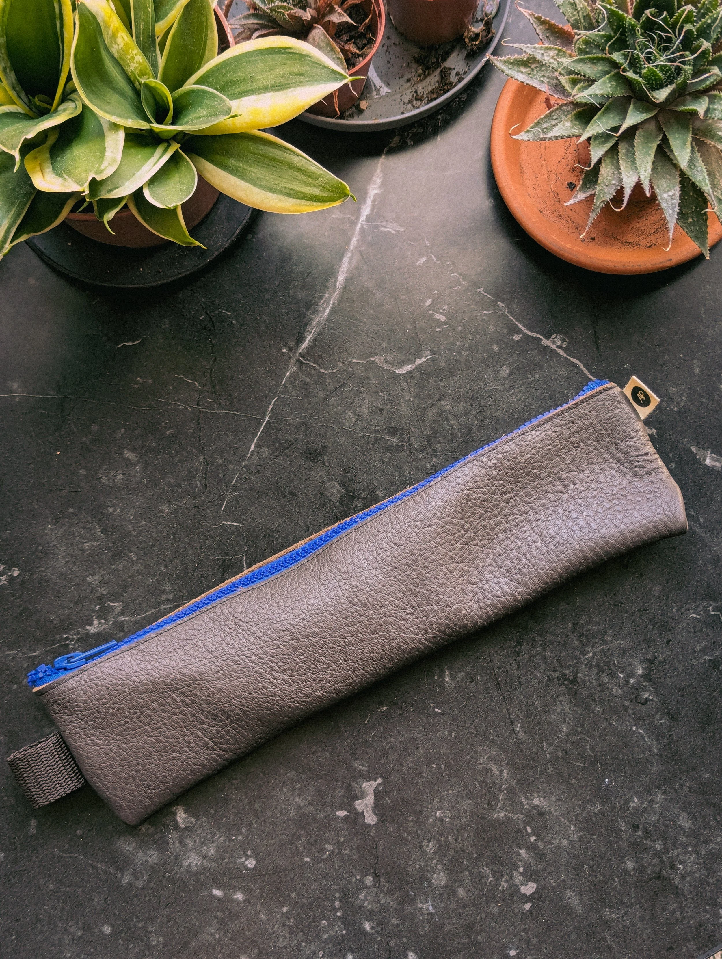 Long Reclaimed Leather Pouch