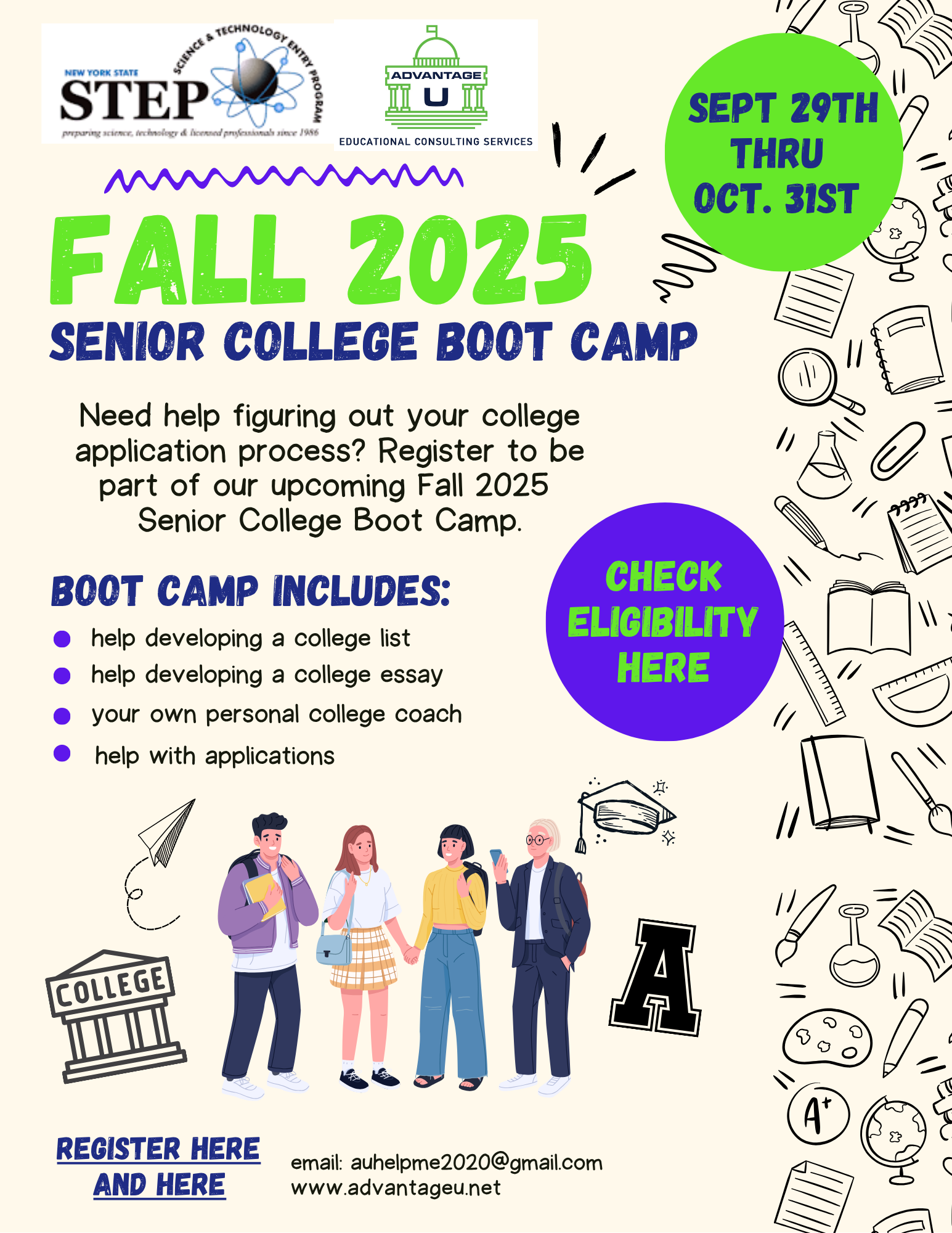 Fall 2025 Senior College Boot Camp