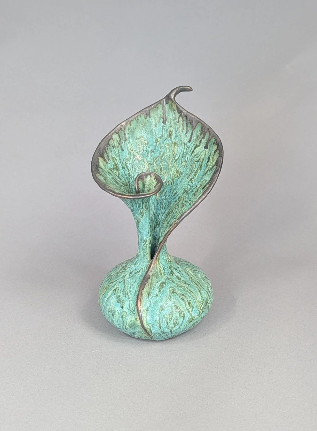 Calla Lily vase 9.5"ht x 5"w x 4.5"d