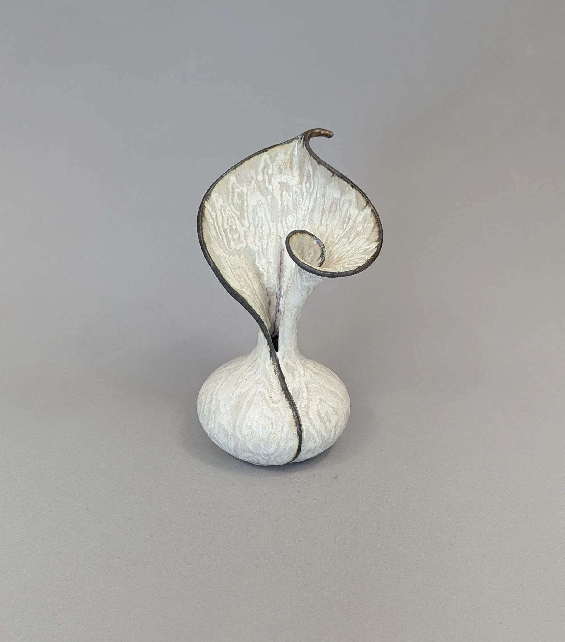 Calla Lily vase 9" ht x 5" w x 4.5" d