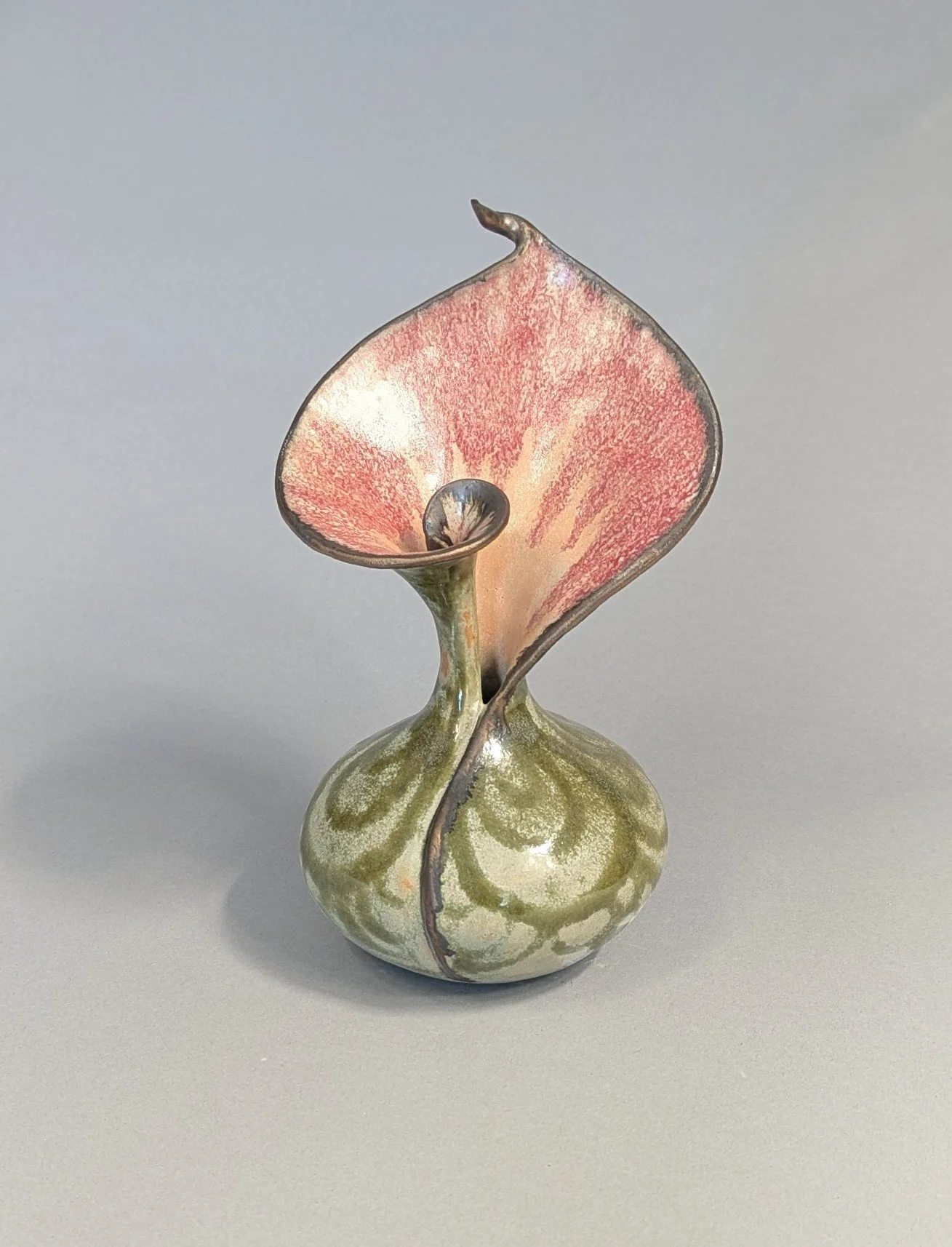 Calla Lily vase 8"ht x 5"w x 4" d