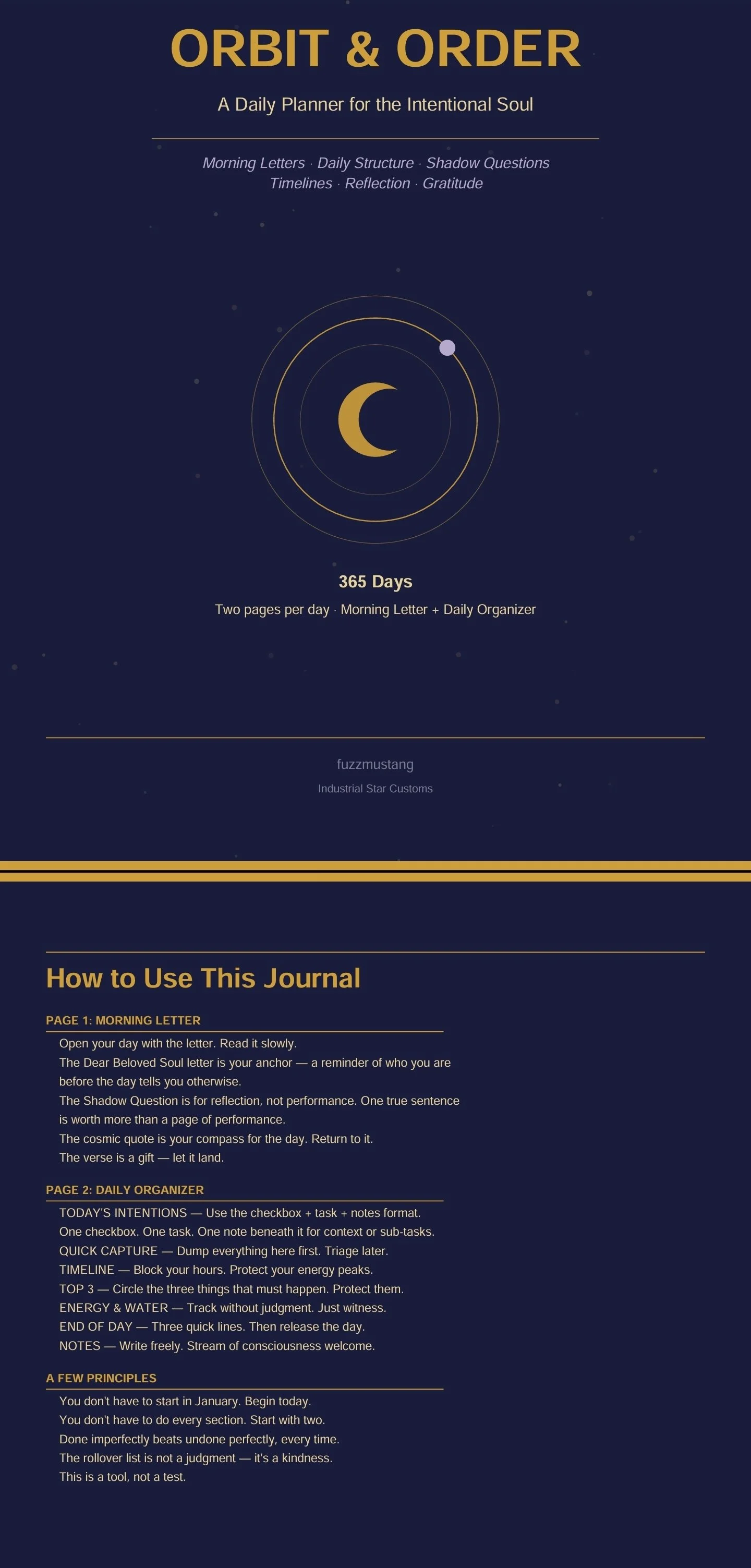 ORBIT & ORDER A Daily Planner for the Intentional Soul