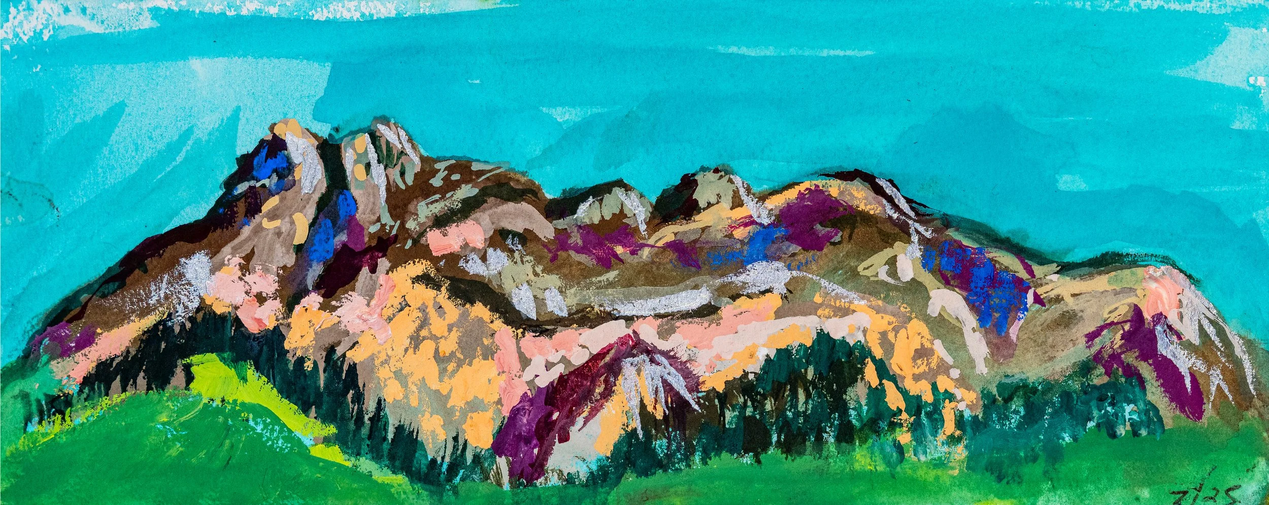 Billy's Bridge | Gouache | 7" x 10" | 2025