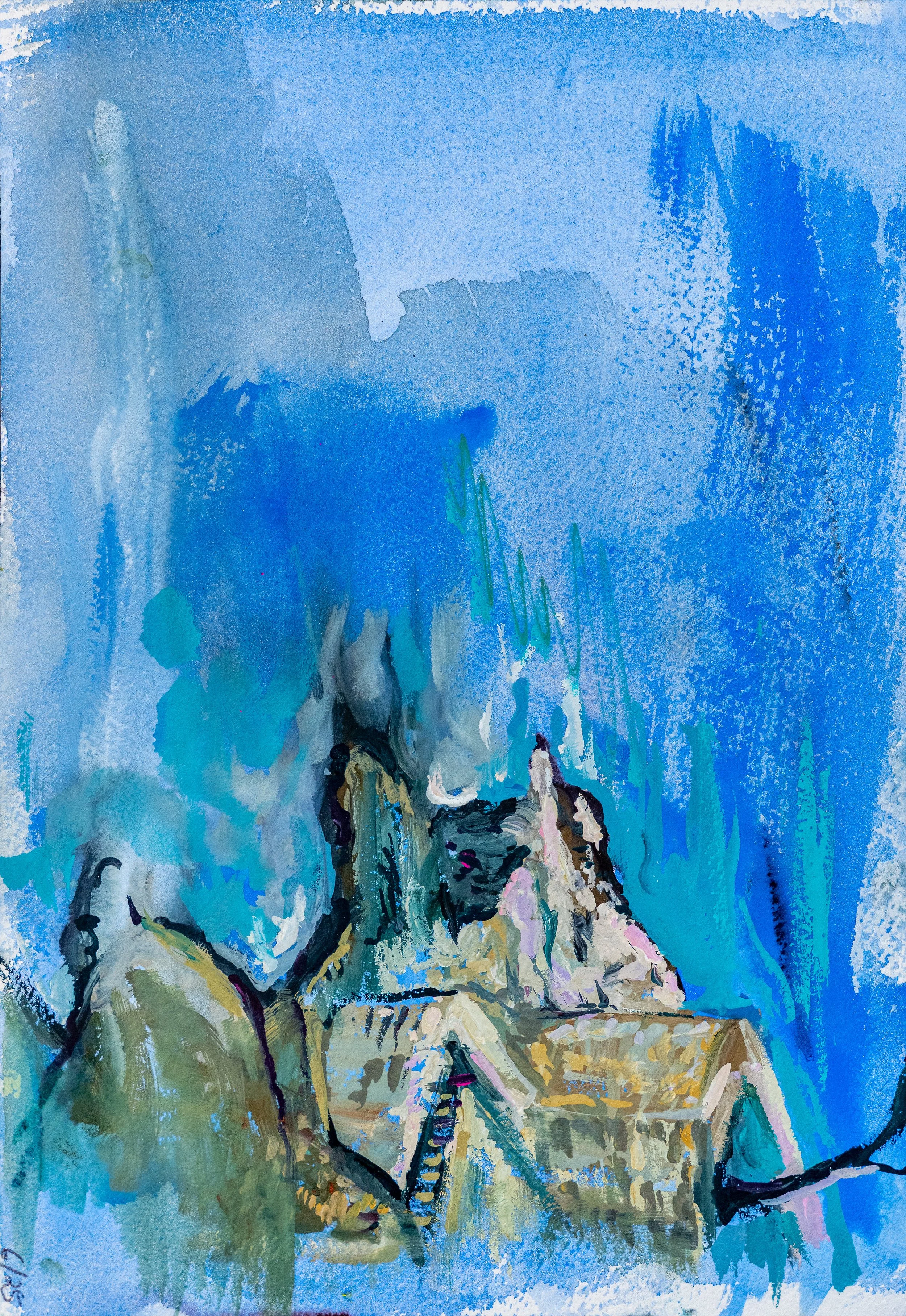 Cassis | Gouache | 10" x 7" | 2025