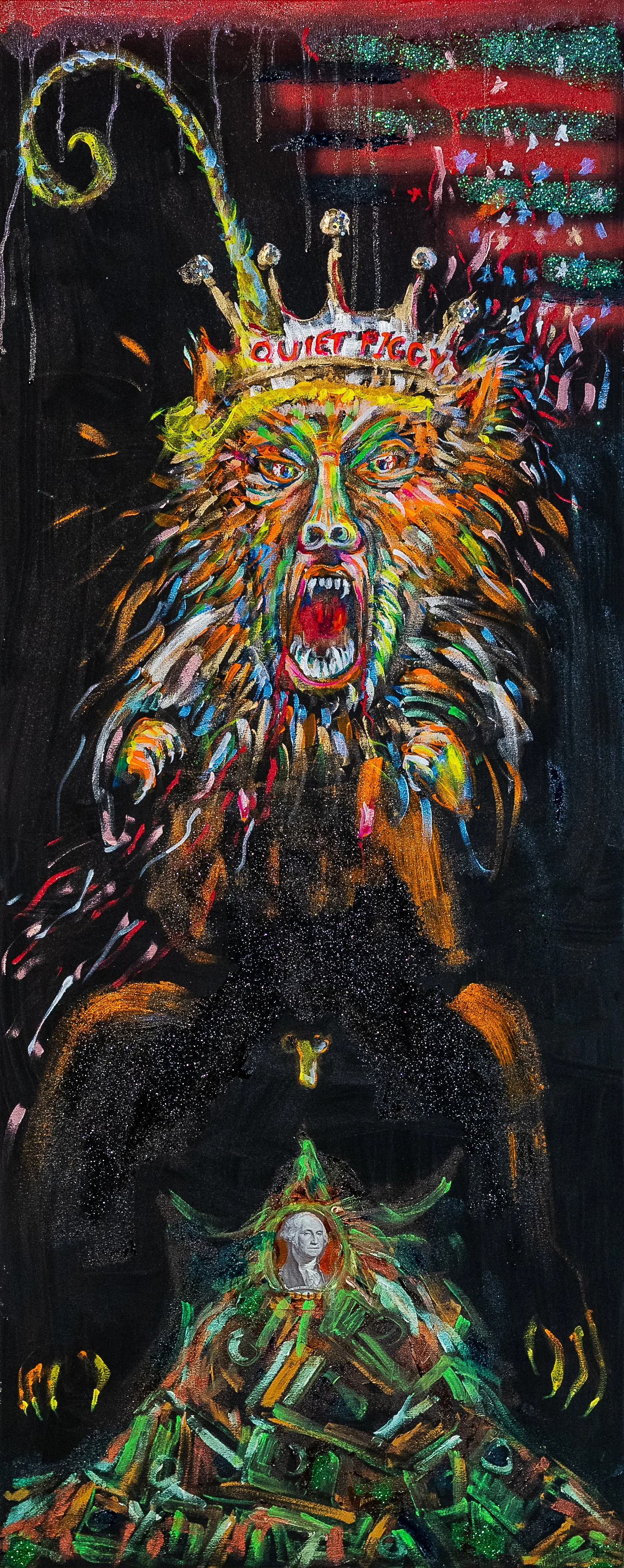 Angry Monkey King | Mixed Media | 50" x 20" | 2026