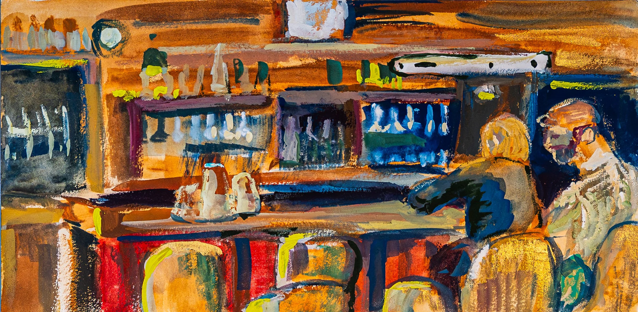 Rustic Lounge II | Gouache | 6"x12" | 2025