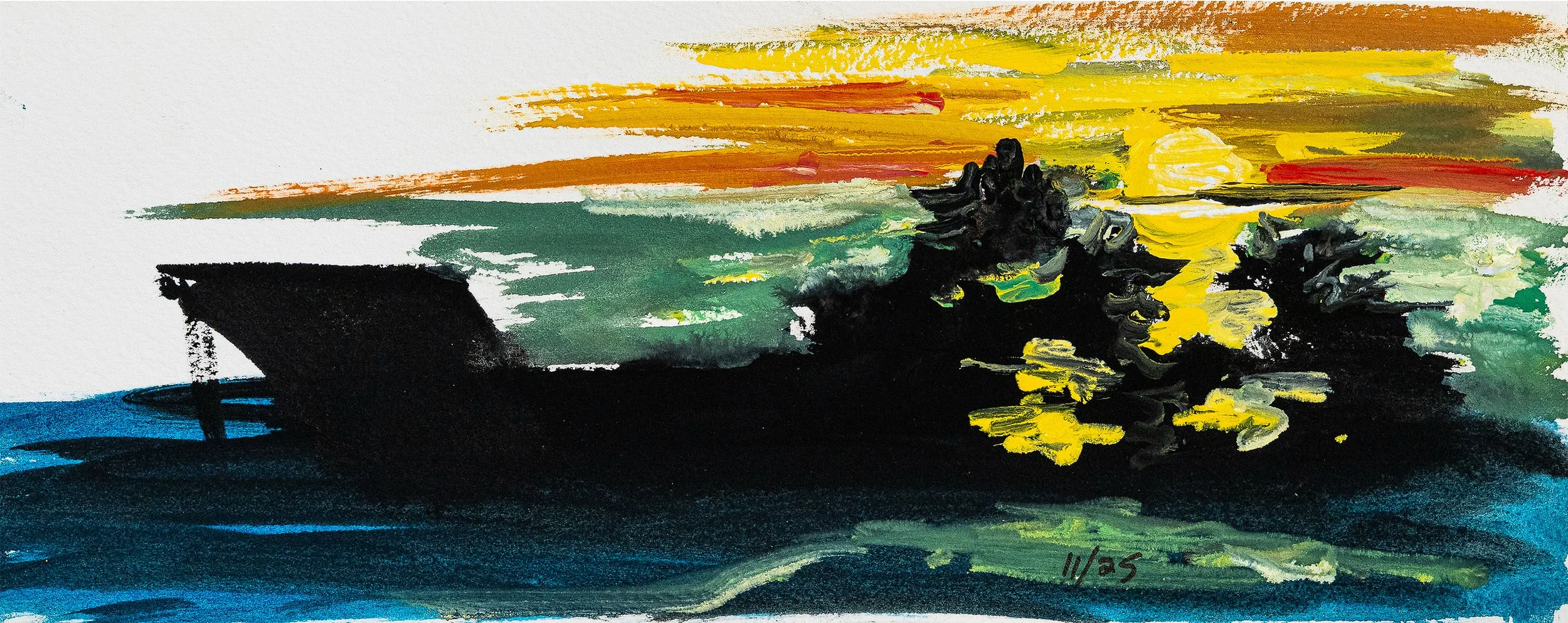 Sea Ranch 02 | Gouache | 4" x 10" | 2025