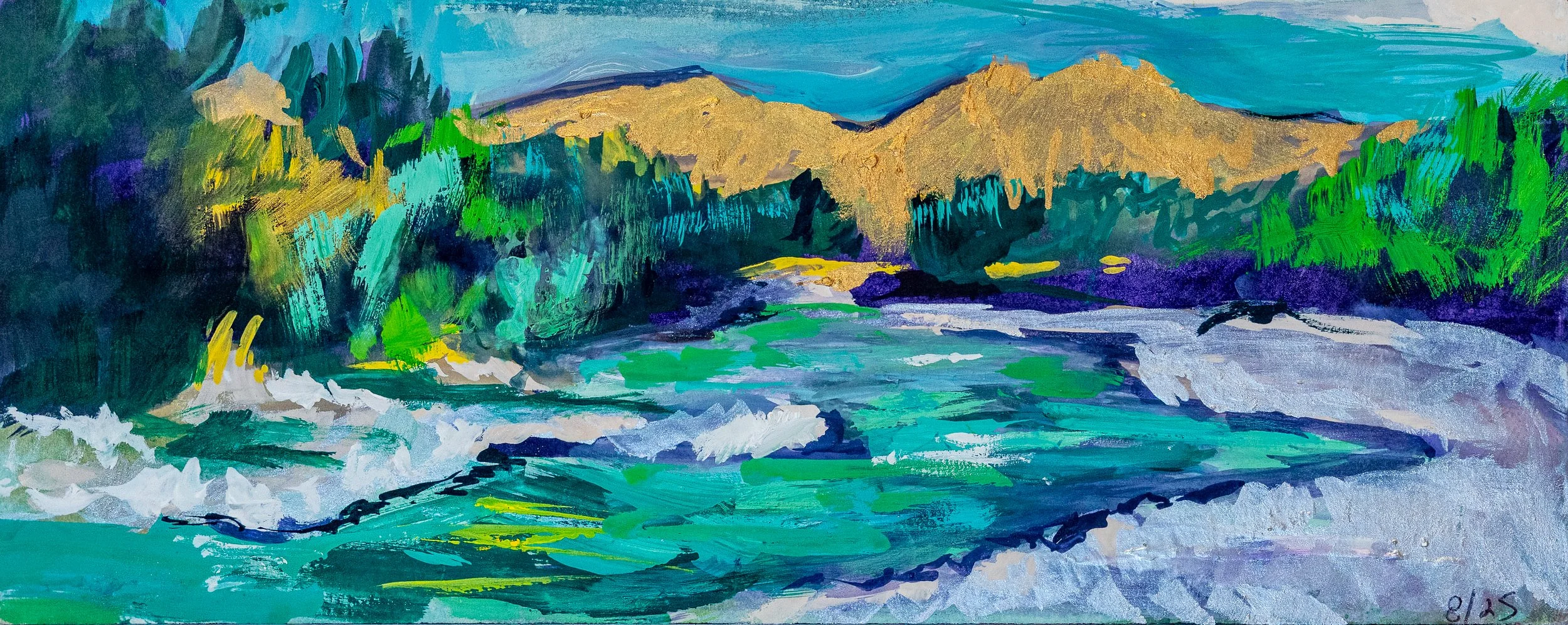 Howard Preserve 3 | Gouache | 4" x 10" | 2025