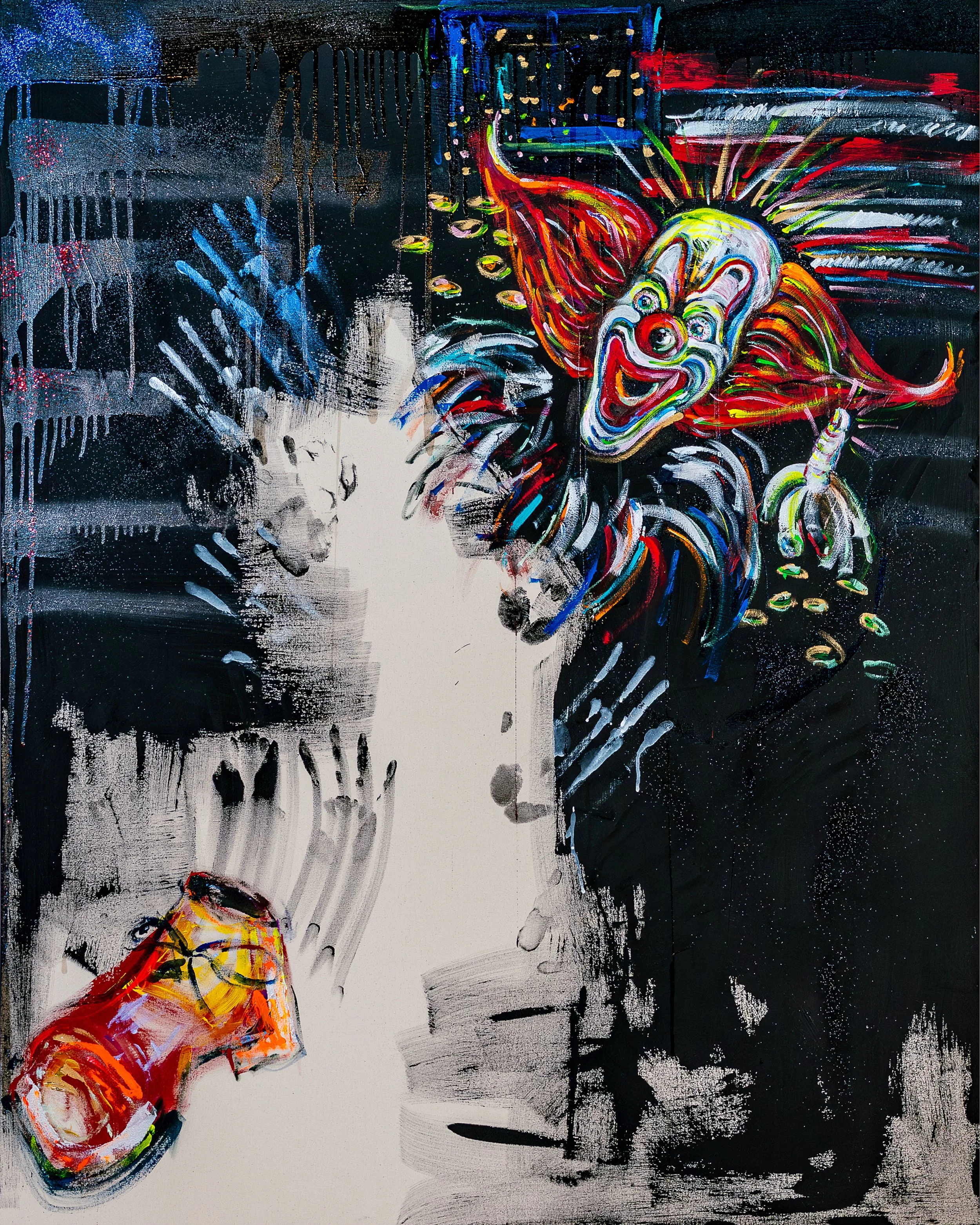 Bozo in the Whitehouse	| Mixed Media | 6' x 4' | 2025